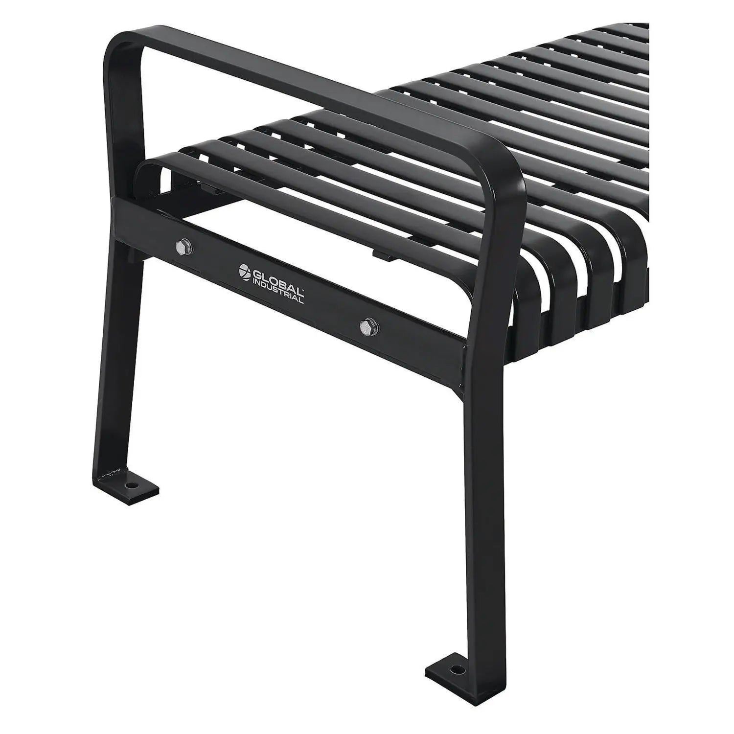 Steel Slat Flat Bench, 70 x 24 x 24.25, Black Global Industrial® Flipcost