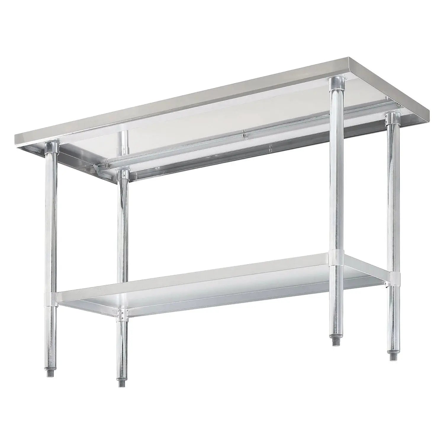 Work Table with Undershelf, Rectangular, 72 x 30 x 35, Silver Top, Silver Base/Legs Global Industrial® Flipcost