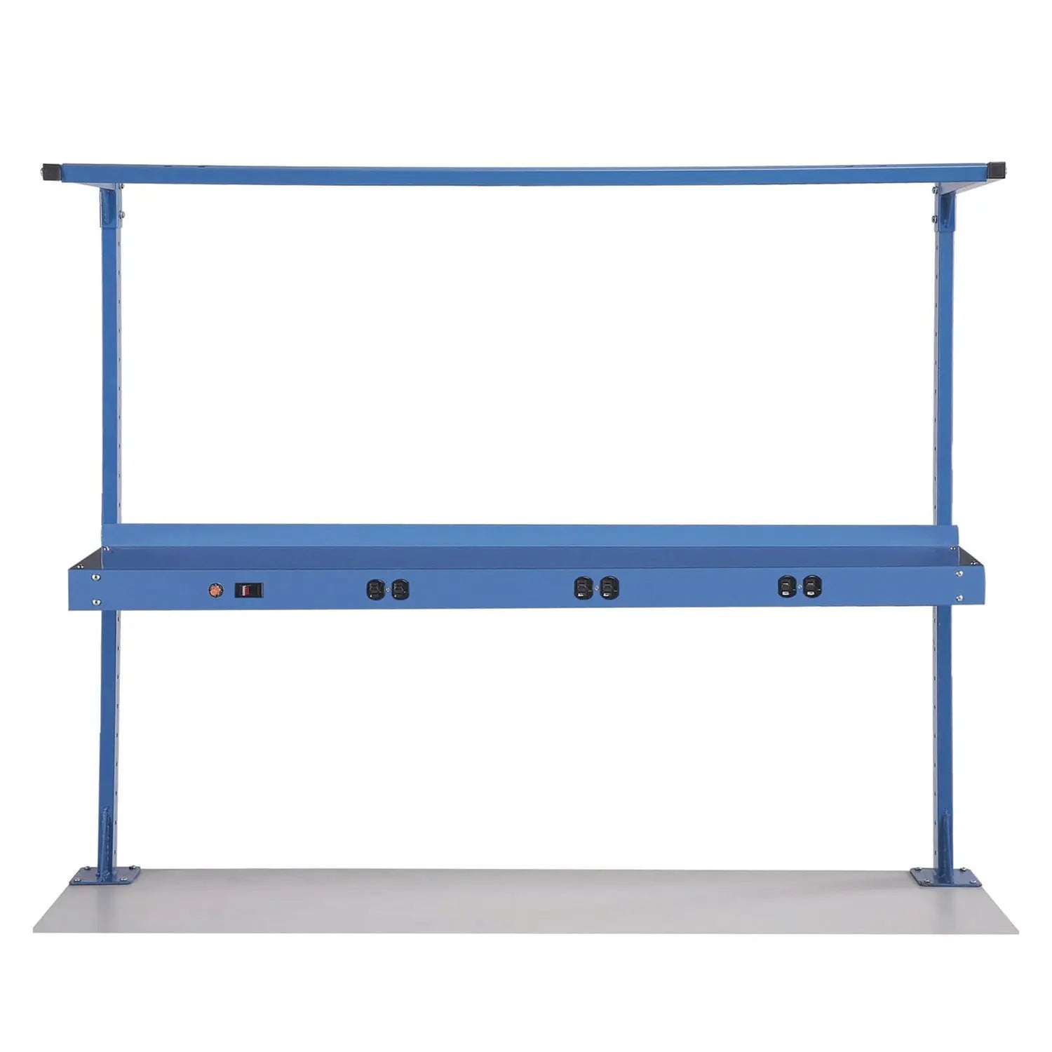 Upper Workbench Shelf, 6 Single Outlets, For Use With 60" Wide Workbenches, 100 lb Weight Capacity Global Industrial® Flipcost