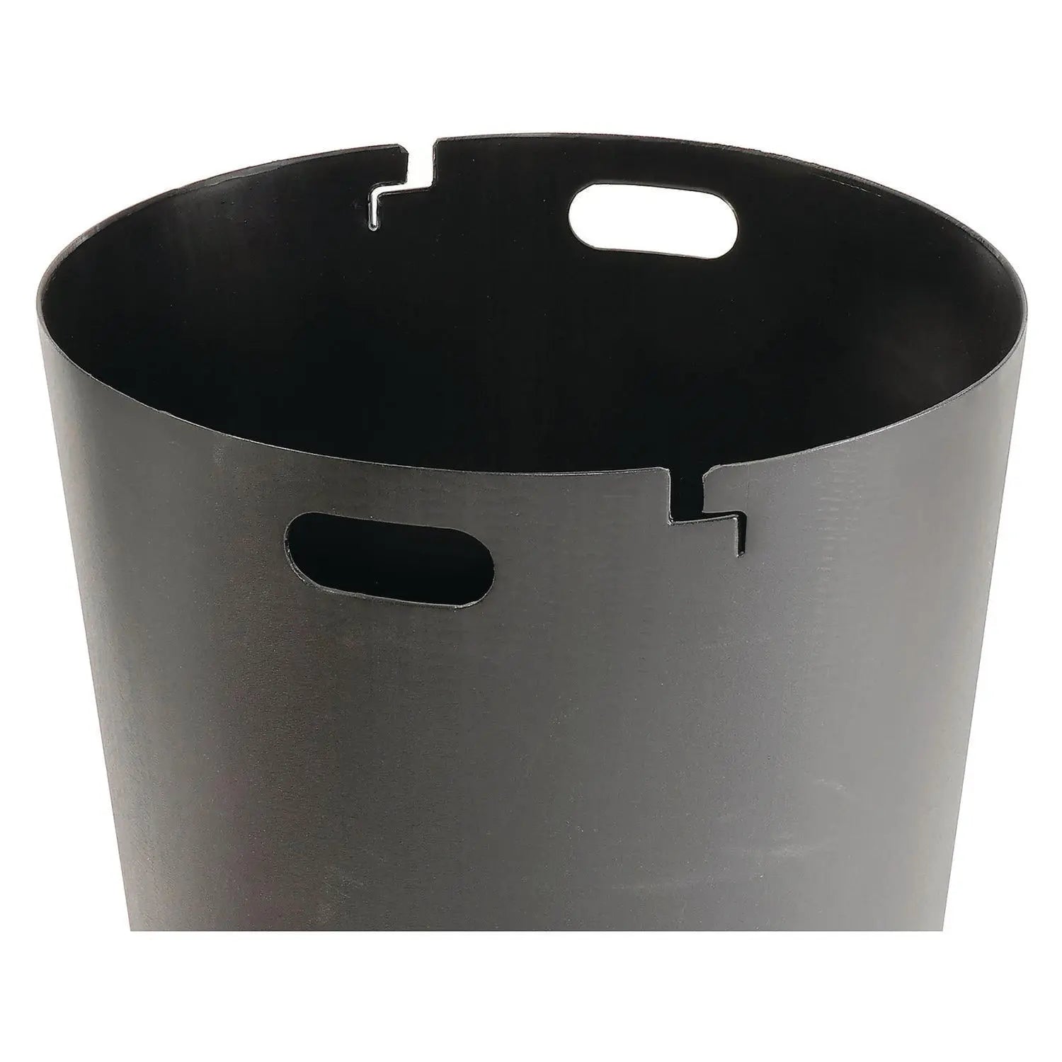 Outdoor Slatted Steel Trash Can, 36 gal, Black Global Industrial® Flipcost