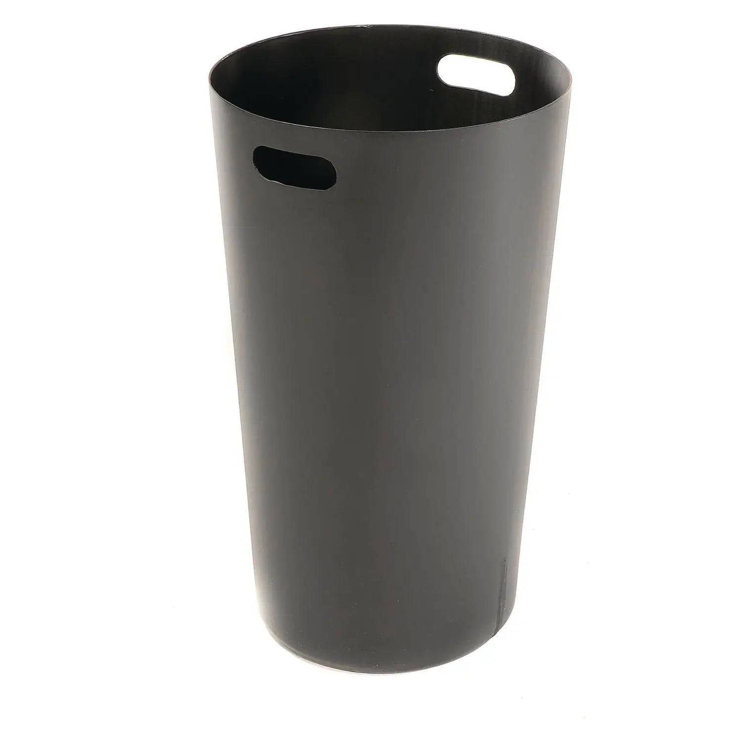 Outdoor Slatted Steel Trash Can, 24 gal, Black Global Industrial® Flipcost