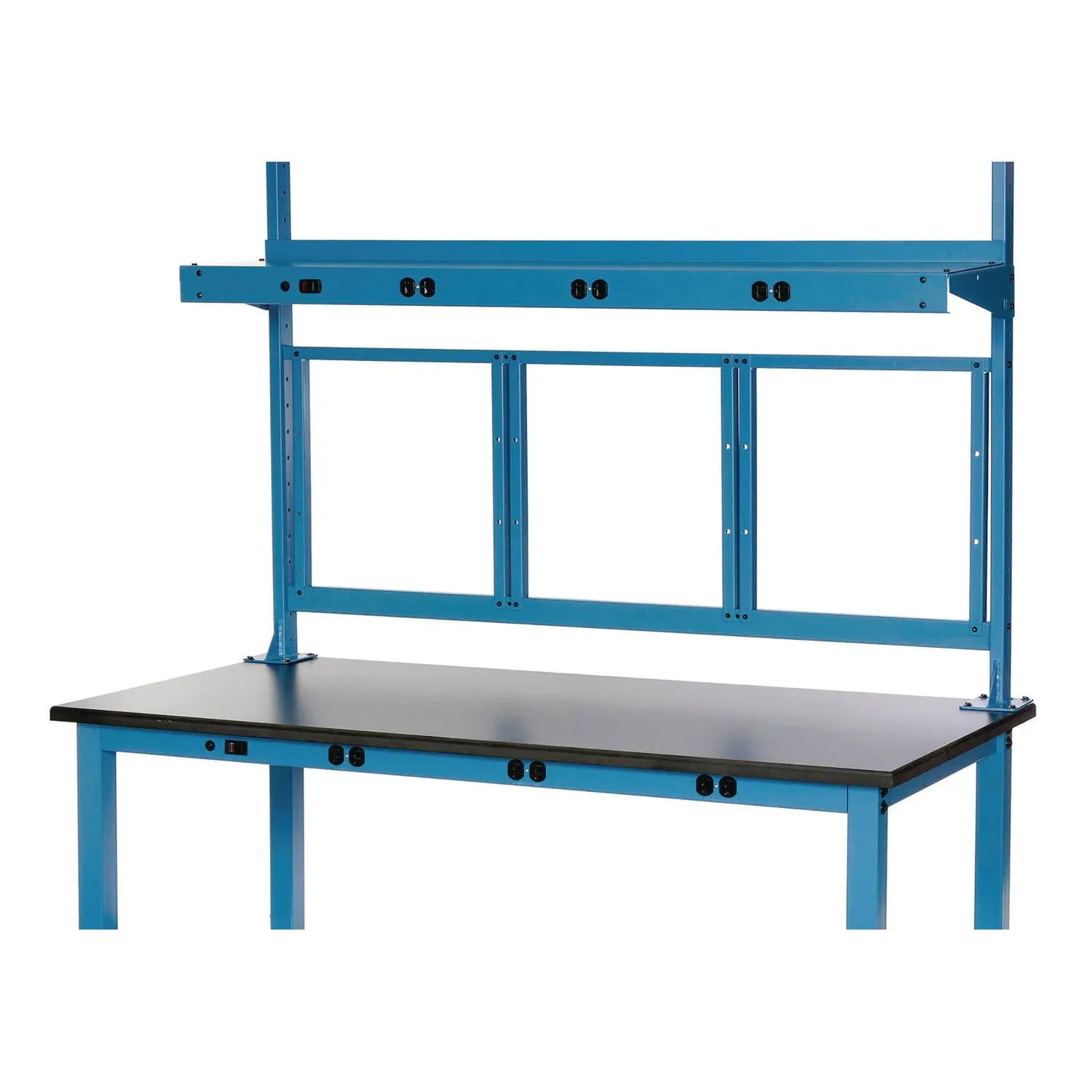 Panel Mounting Rail, For Use with Global Industrial 72" Wide Workbenches, 125 lb Weight Capacity