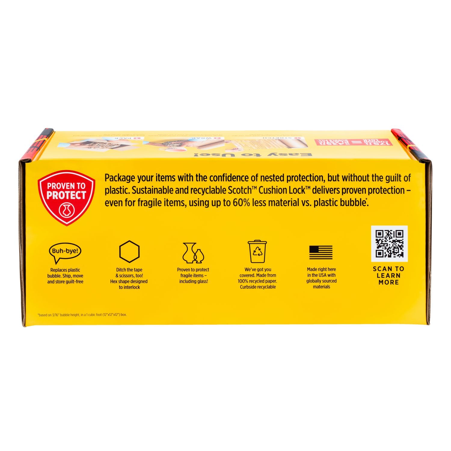 Scotch™ Cushion Lock Protective Wrap, 12" x 150 ft, Brown