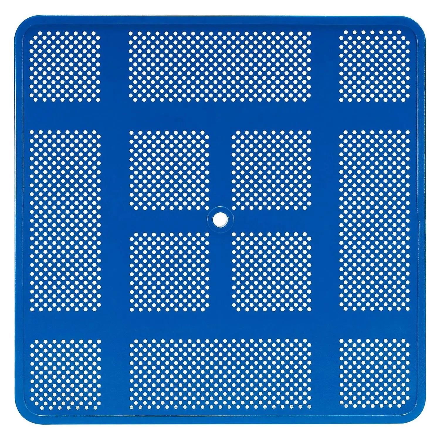 Perforated Steel Picnic Table, Square, 81 x 81 x 29.5, Blue Top, Blue Base/Legs Global Industrial® Flipcost
