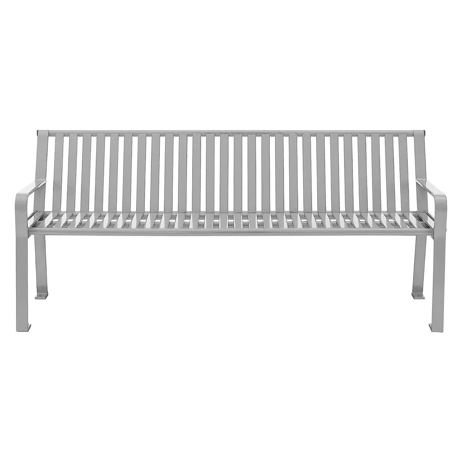 Steel Slat Benches with Back, 72 x 26 x 31, Gray Global Industrial® Flipcost