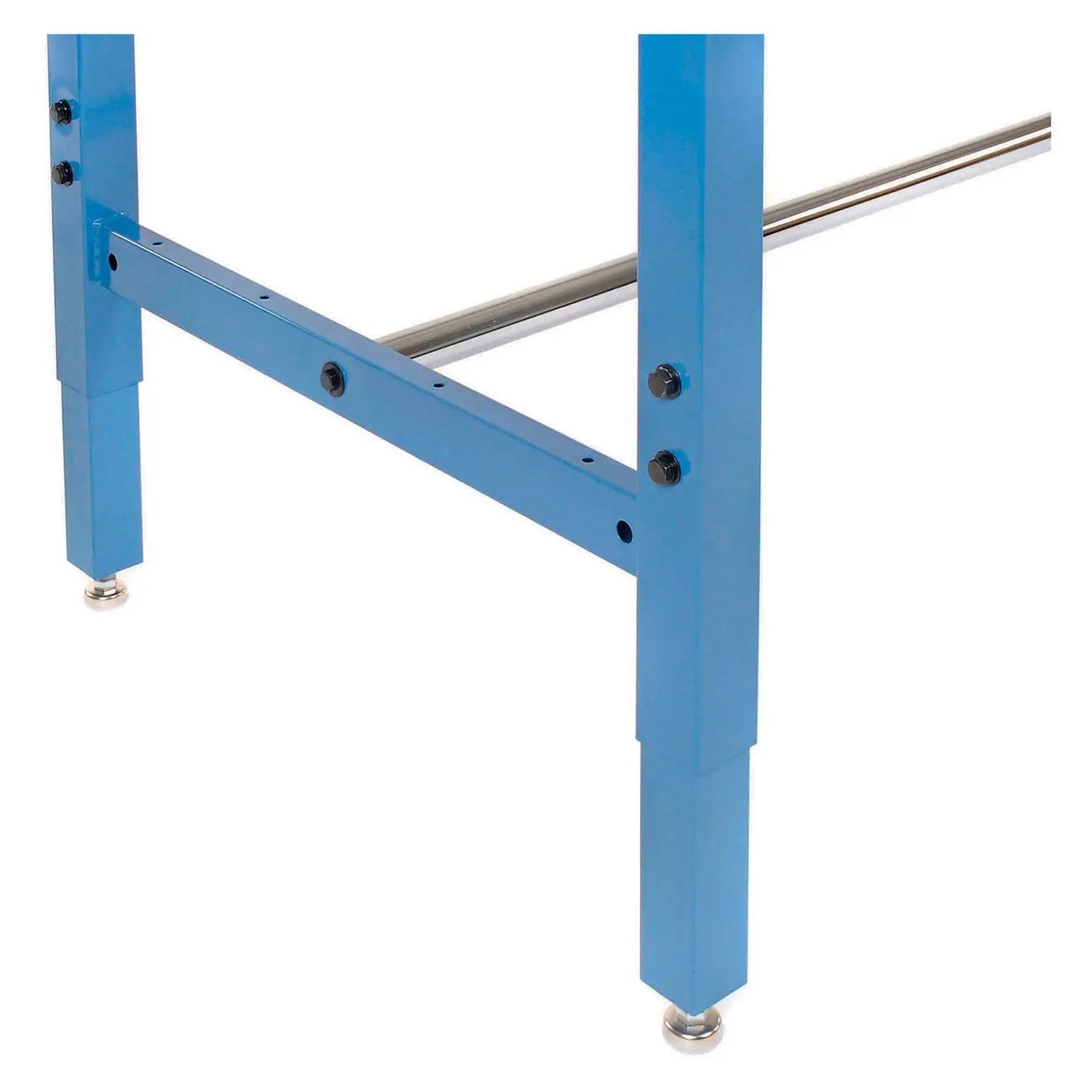 Adjustable Height Heavy Duty Workbenches, 5,000 lbs, 48 x 36 x 31.63 to 43.63, White/Blue Global Industrial® Flipcost