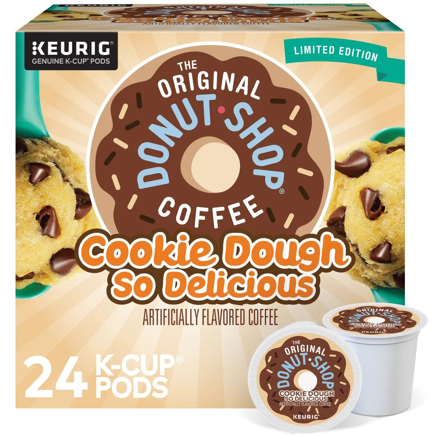 Cookie Dough So Delicious K-Cups, 24/Box The Original Donut Shop® Flipcost