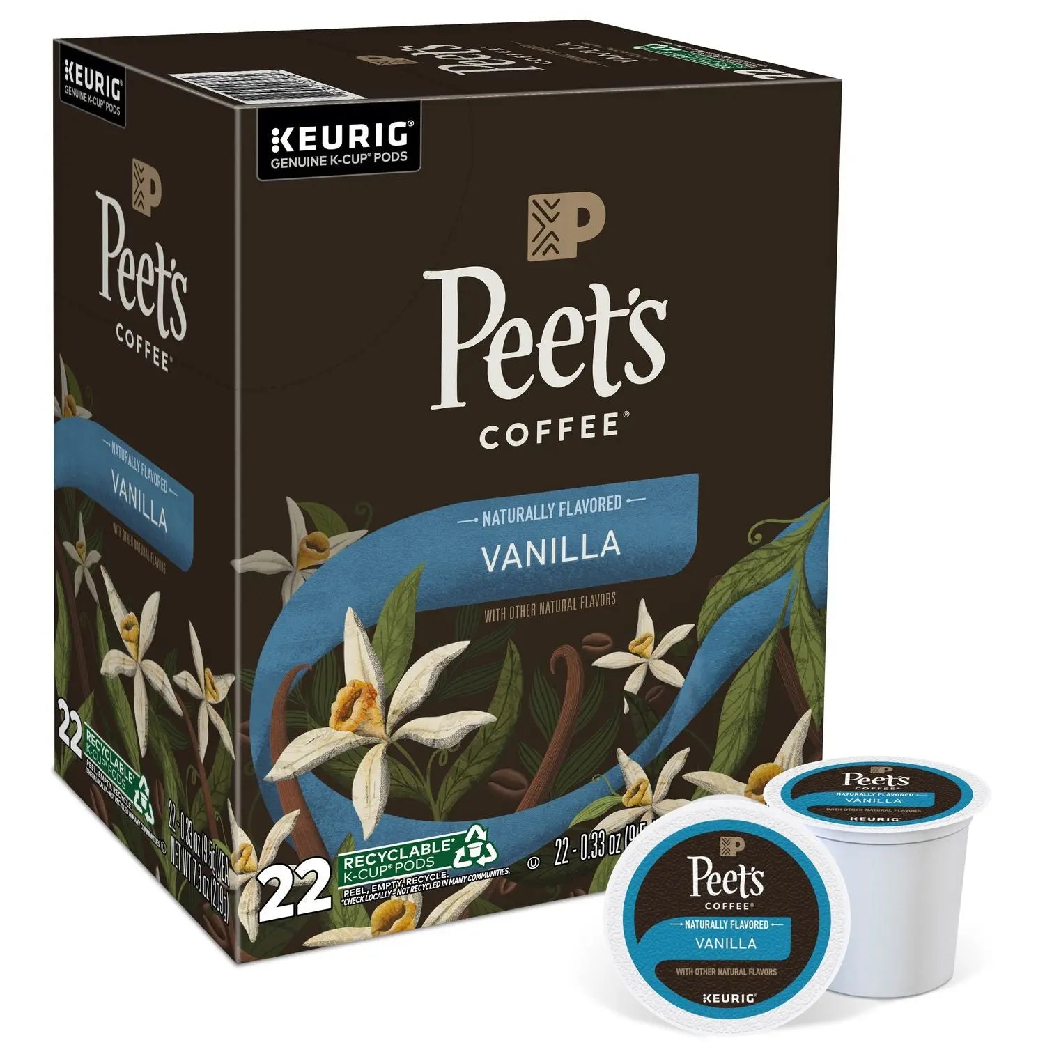 Vanilla K-Cups, 0.33 oz K-Cup, 22/Box Peet's Coffee & Tea® Flipcost