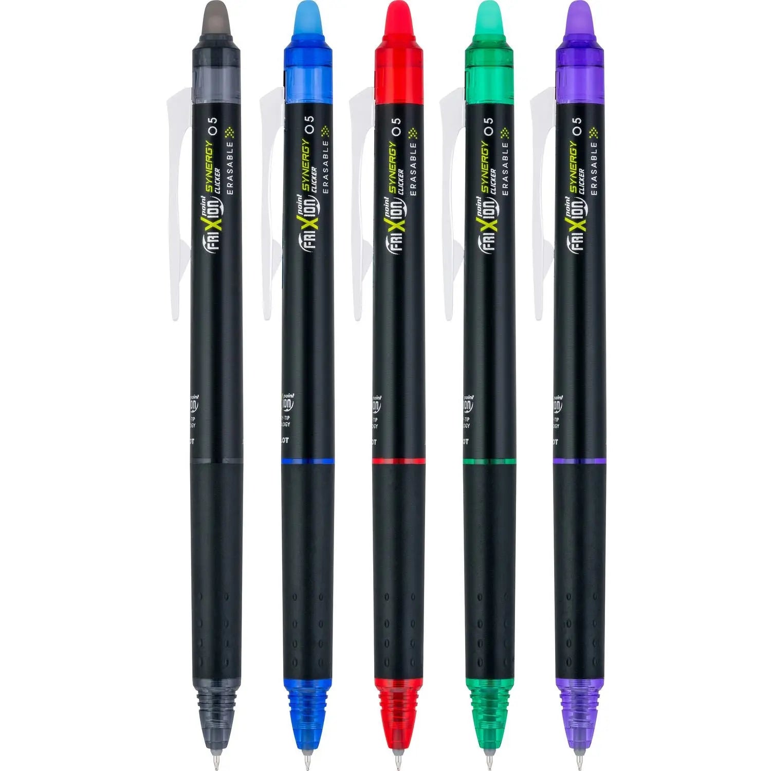 FriXion Synergy Clicker Erasable Gel Pen, Retractable, Extra-Fine 0.5 mm, Assorted Ink/Barrel Colors, 5/Pack Pilot® Flipcost