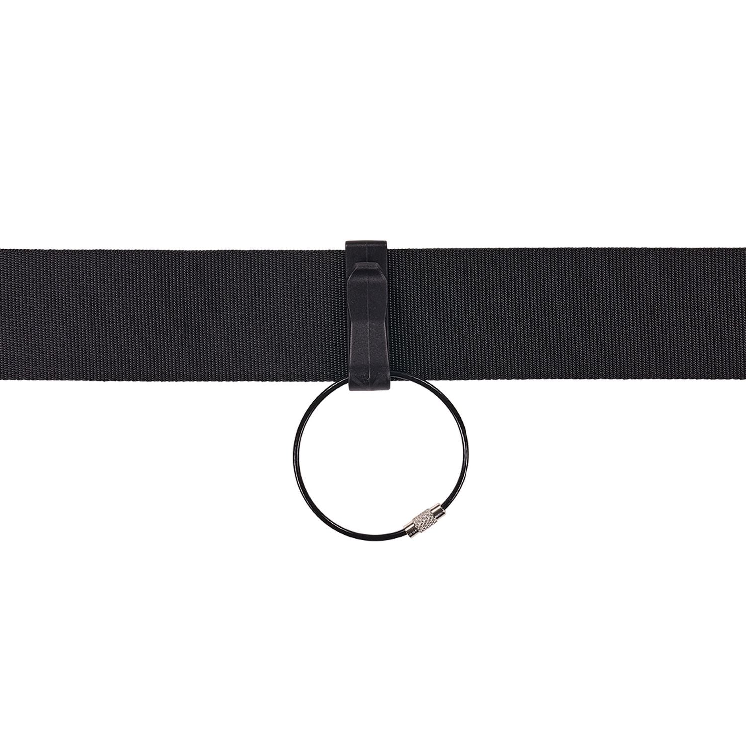 ergodyne® Arsenal 5719 Wire Cable Key Ring, 1.88" dia, Iron, Black, 10/Pack