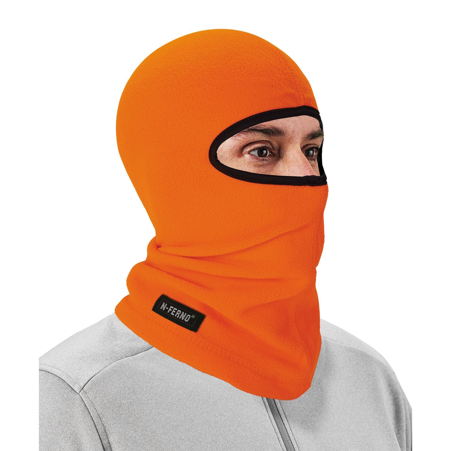 Ergodyne® N-Ferno 6821 Fleece Balaclava Face Mask, One Size Fits Most, Orange