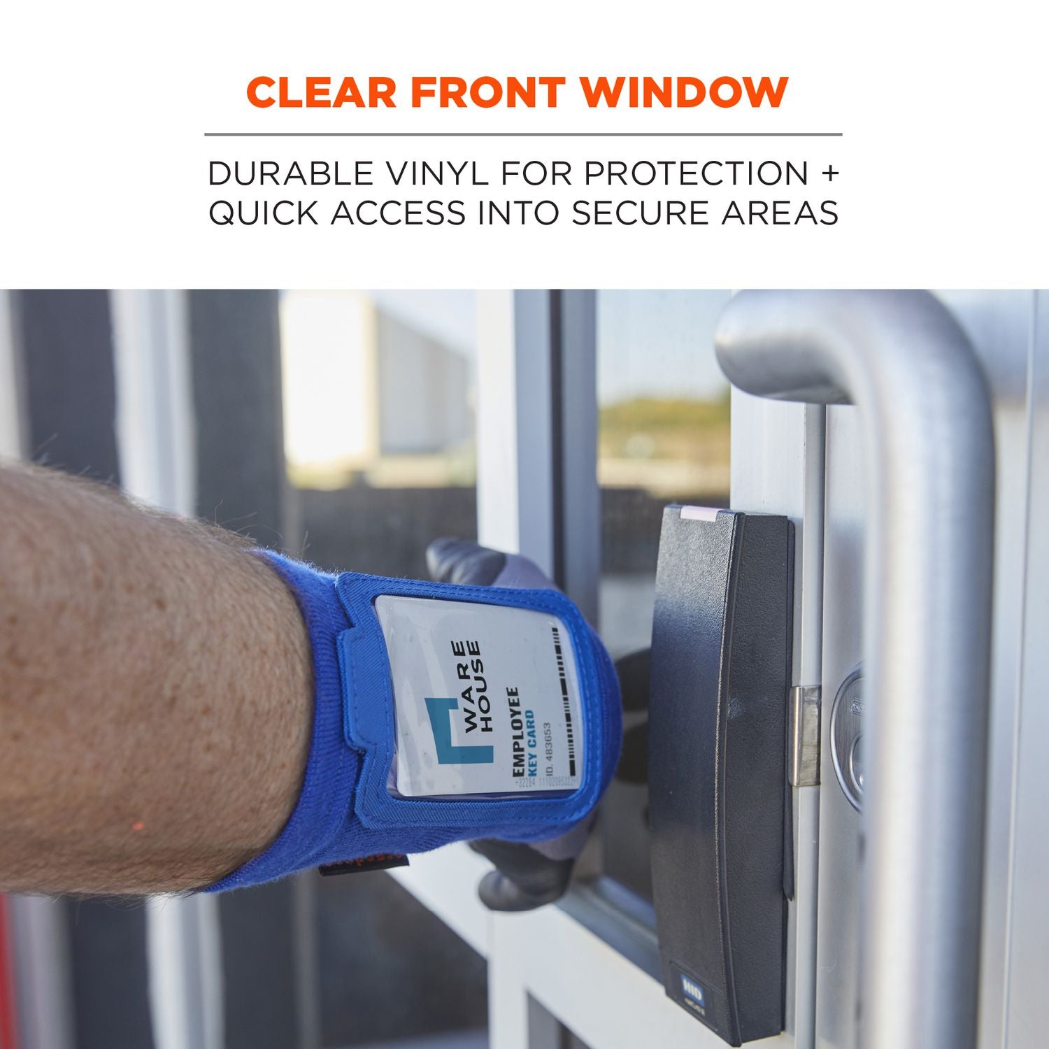 ergodyne® Squids 3388 Wrist ID/Badge Holder, Vertical, Blue, 3.5 x 5.5 Holder, 2.75 x 3.75 Insert