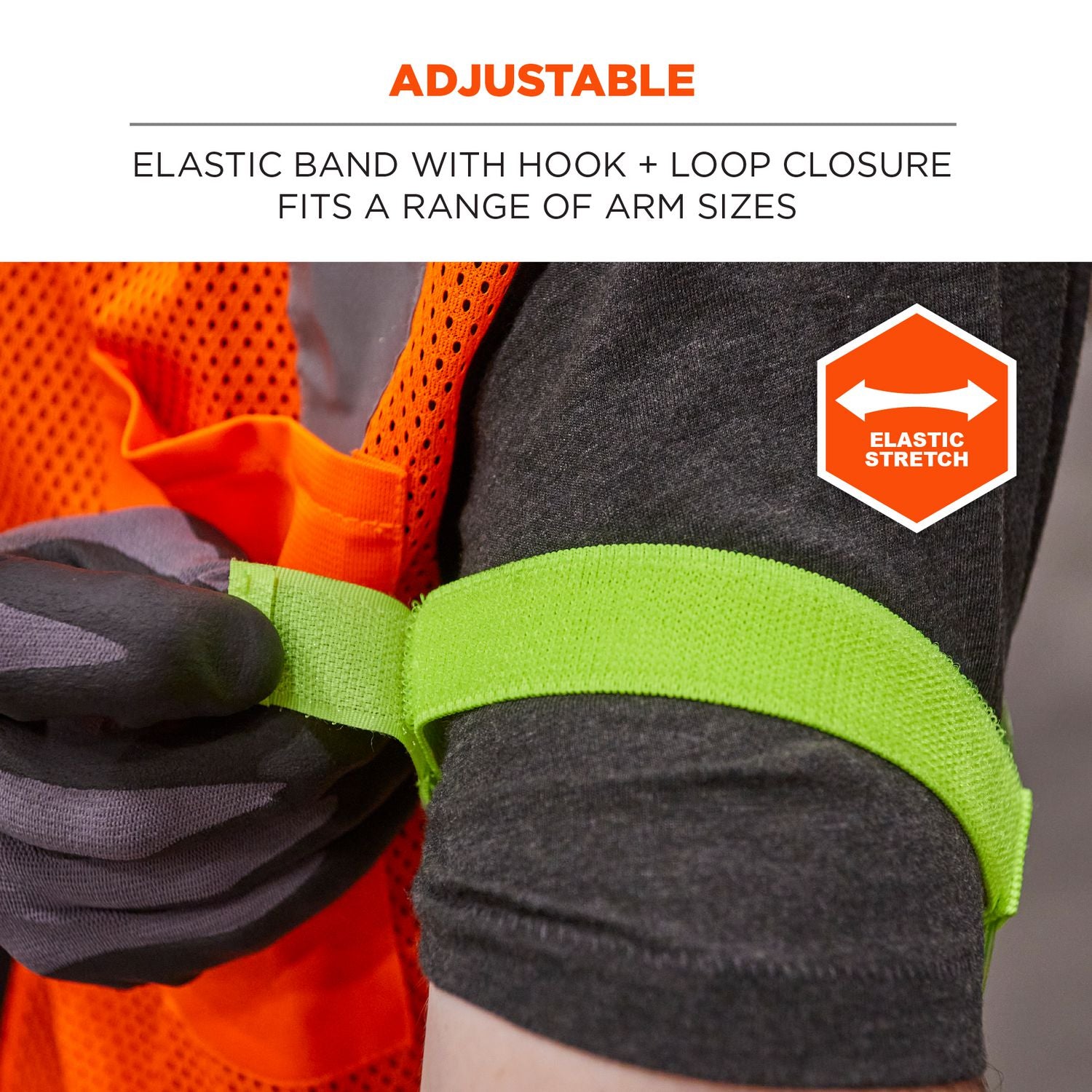 ergodyne® Squids 3386 Arm Band ID/Badge Holder, Vertical, Lime, 3.75 x 4.25 Holder, 2.5 x 4 Insert, 10/Pack