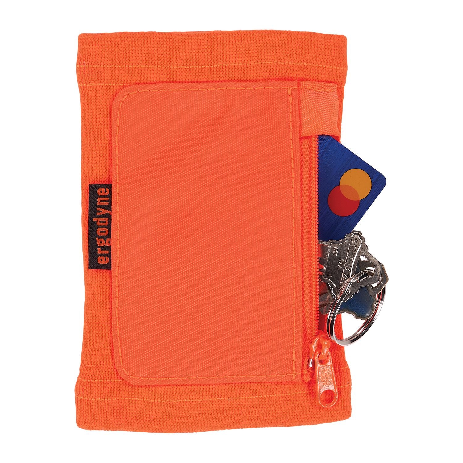 ergodyne® Squids 3388 Wrist ID/Badge Holder, Vertical, Orange, 3.5 x 5.5 Holder, 2.75 x 3.75 Insert