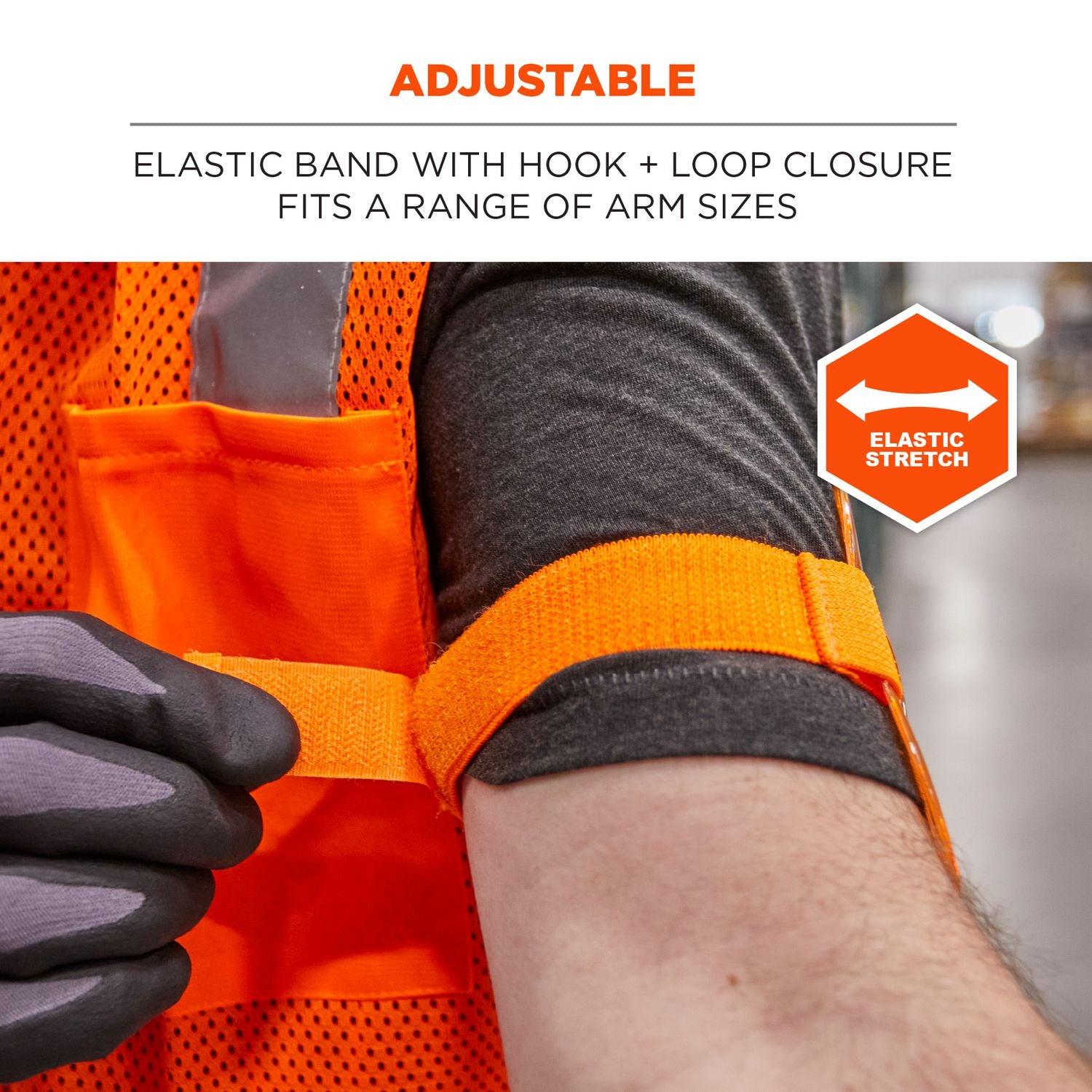 ergodyne® Squids 3386 Arm Band ID/Badge Holder, Vertical, Orange, 3.75 x 4.25 Holder, 2.5 x 4 Insert, 10/Pack