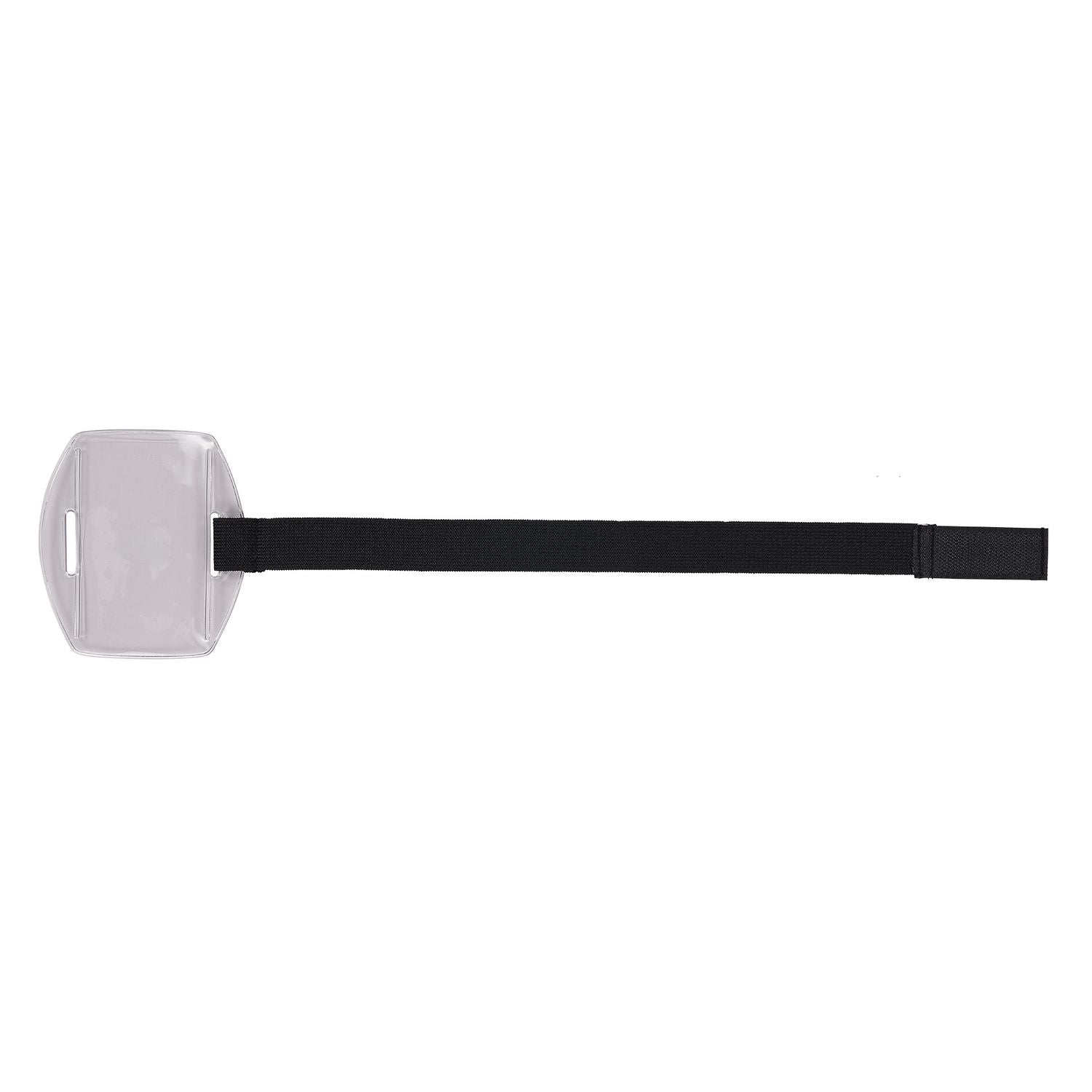 ergodyne® Squids 3386 Arm Band ID/Badge Holder, Vertical, Black/Clear, 3.75 x 4.25 Holder, 2.5 x 4 Insert, 10/Pack