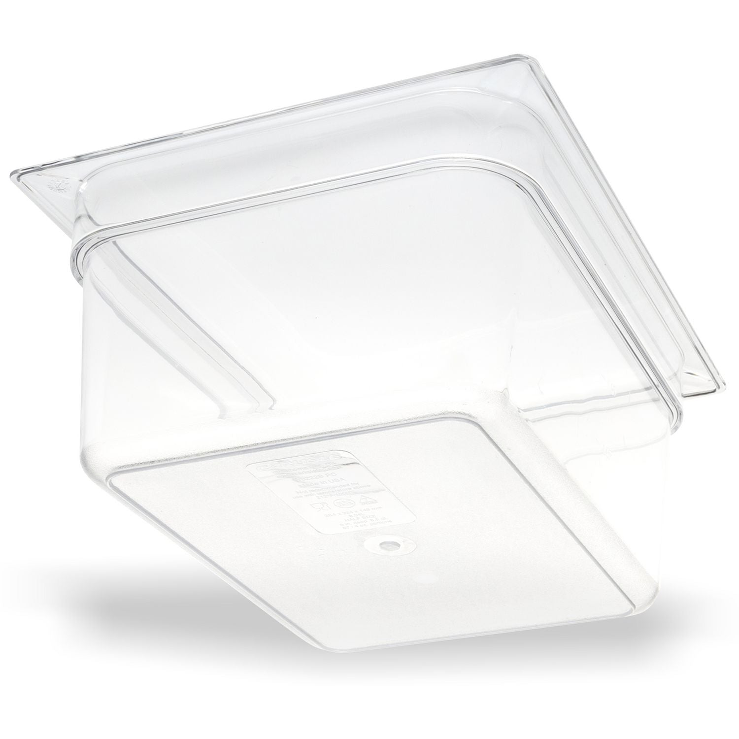 Carlisle StorPlus Polycarbonate Food Pan, 8.7 qt, 10.38 x 12.75 x 6, Clear, Plastic