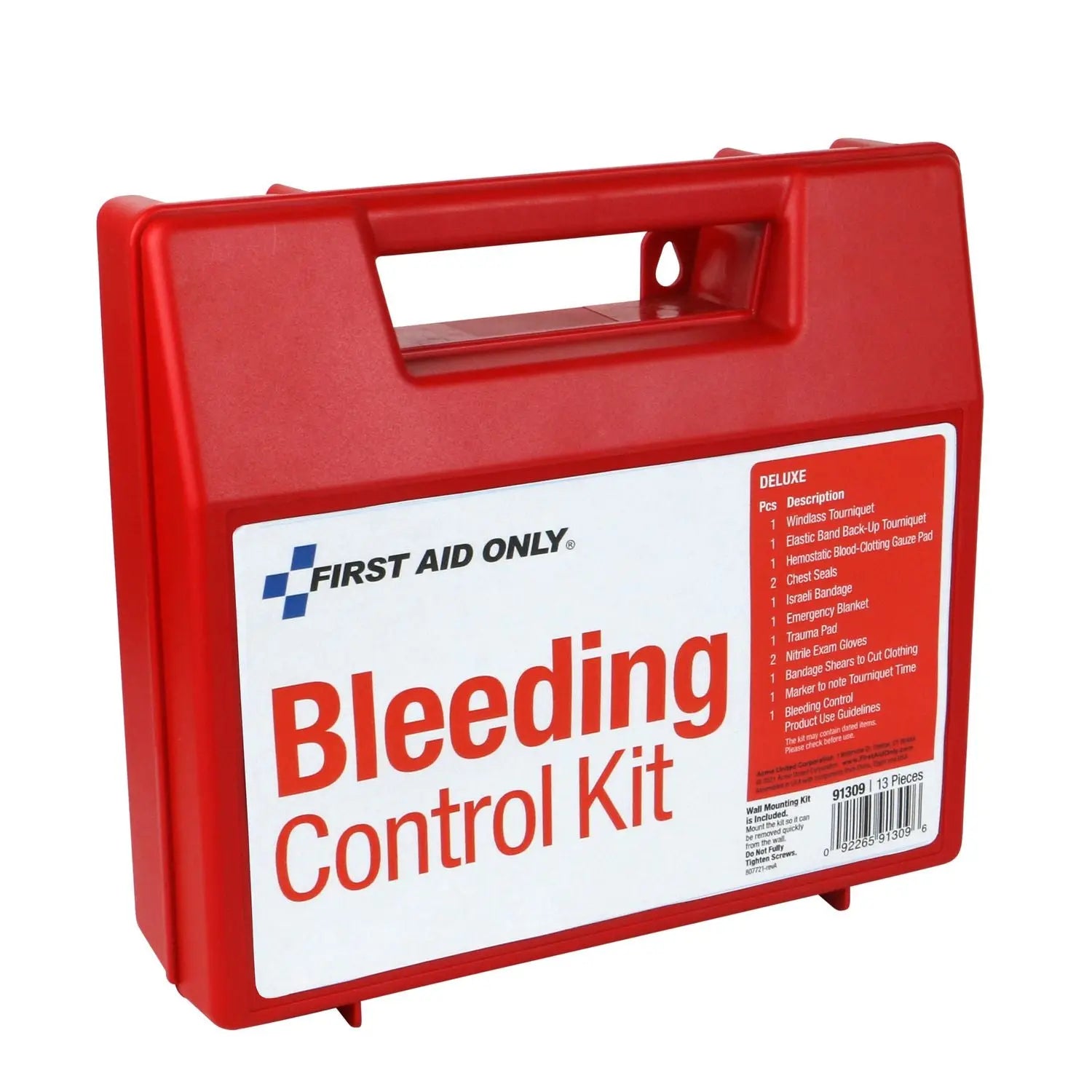 First Aid Only™ Bleeding Control Wall Station Single Kit - Deluxe, 14 Pieces, Plastic Case First Aid Only™ Flipcost