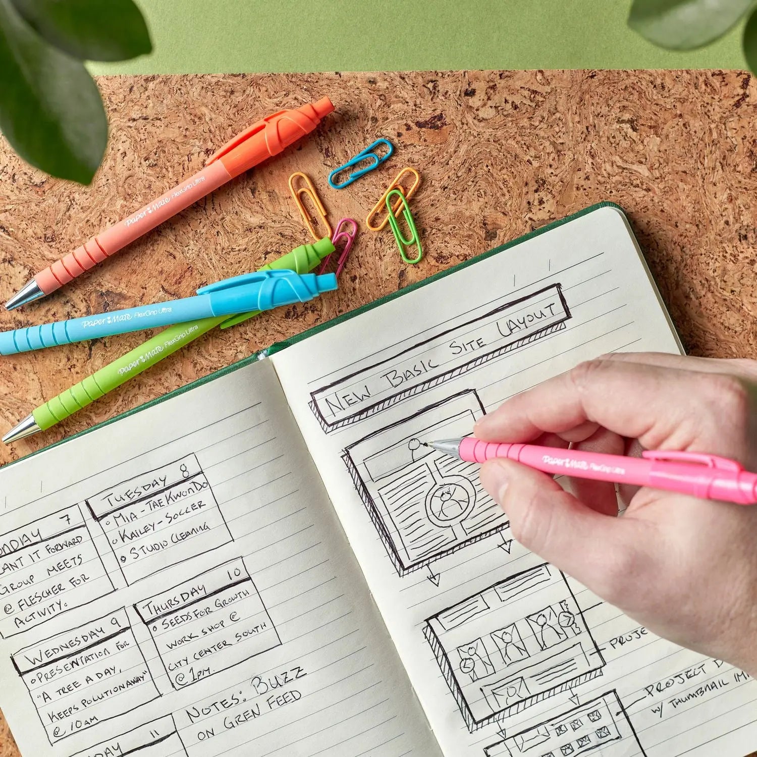 FlexGrip Ultra Recycled Ballpoint Pen, Retractable, Medium, 1 mm, Black Ink, Assorted Barrels, Dozen Paper Mate® Flipcost