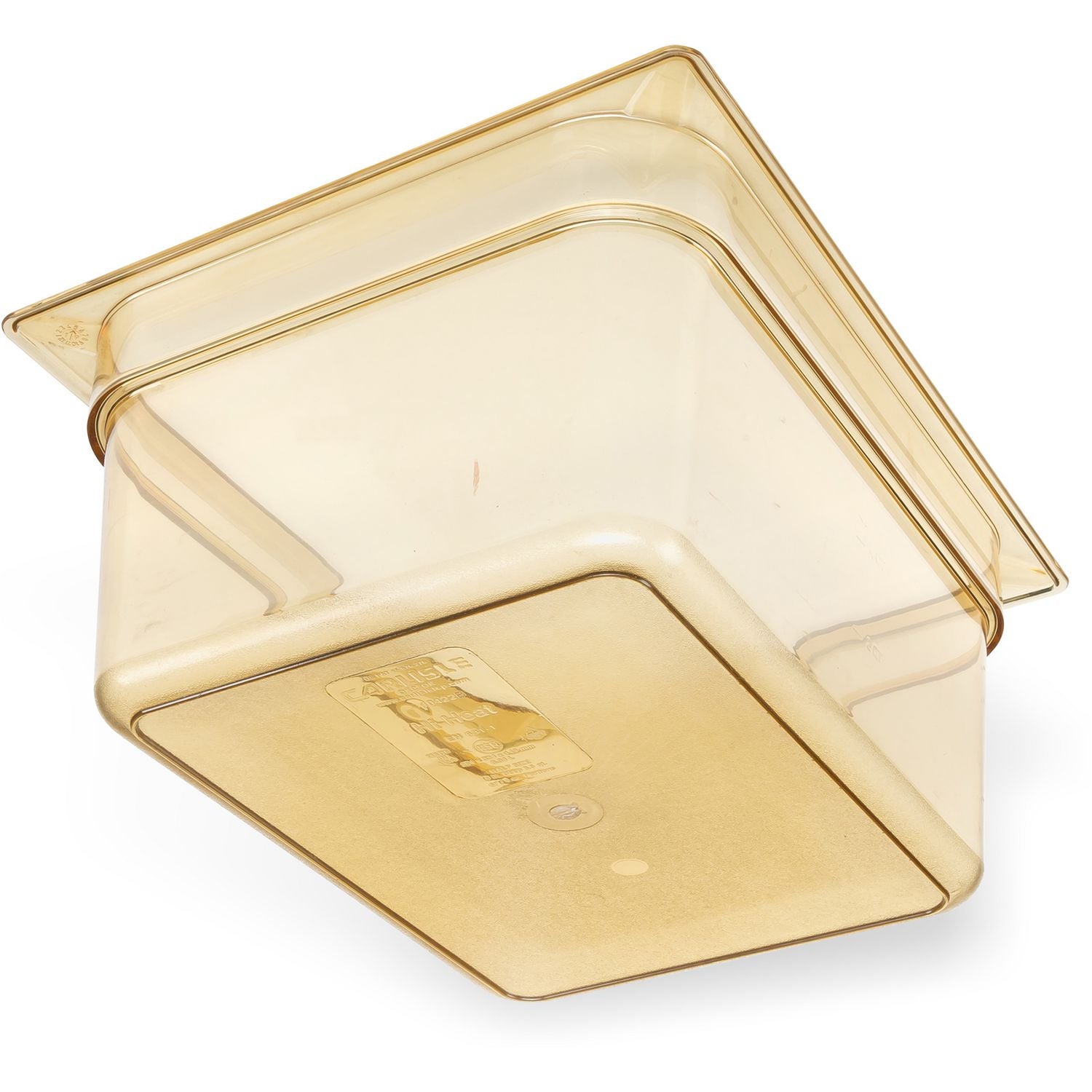 Carlisle StorPlus High Heat Food Pan, 8.7 qt, 10.38 x 12.75 x 6, Amber, Plastic