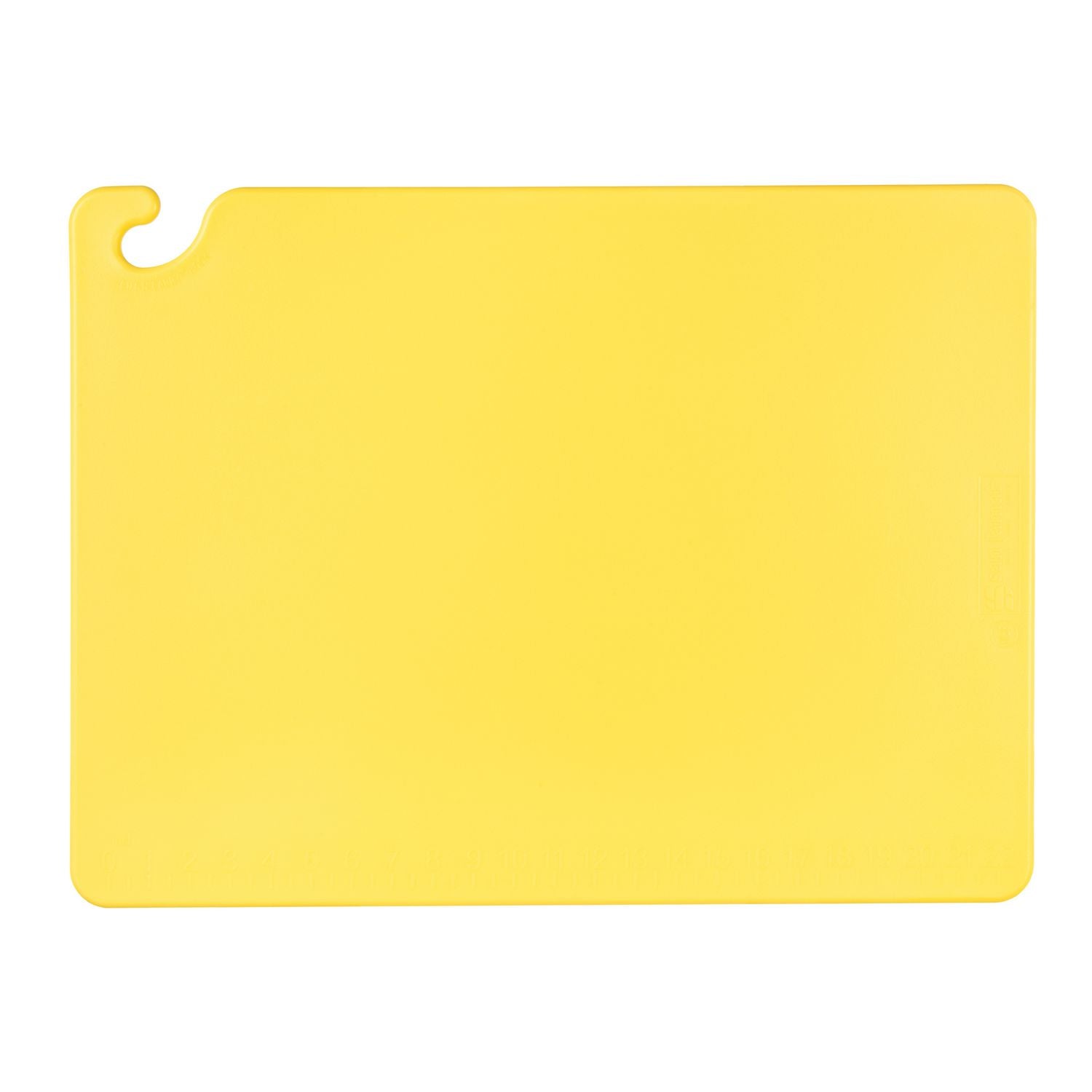 San Jamar® Cut-N-Carry Color Cutting Board with Molded-In Ruler, Assorted Colors, 6/Pack