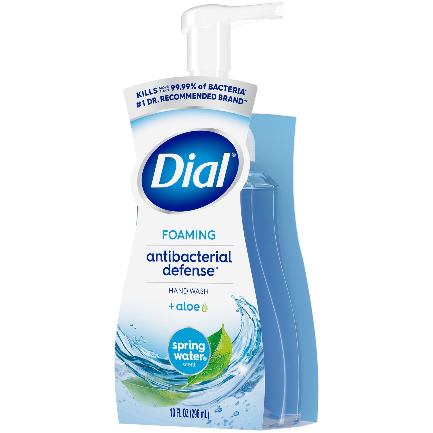 Dial® Antibacterial Foaming Hand Wash, Spring Water Scent, 10 oz, 8/Carton