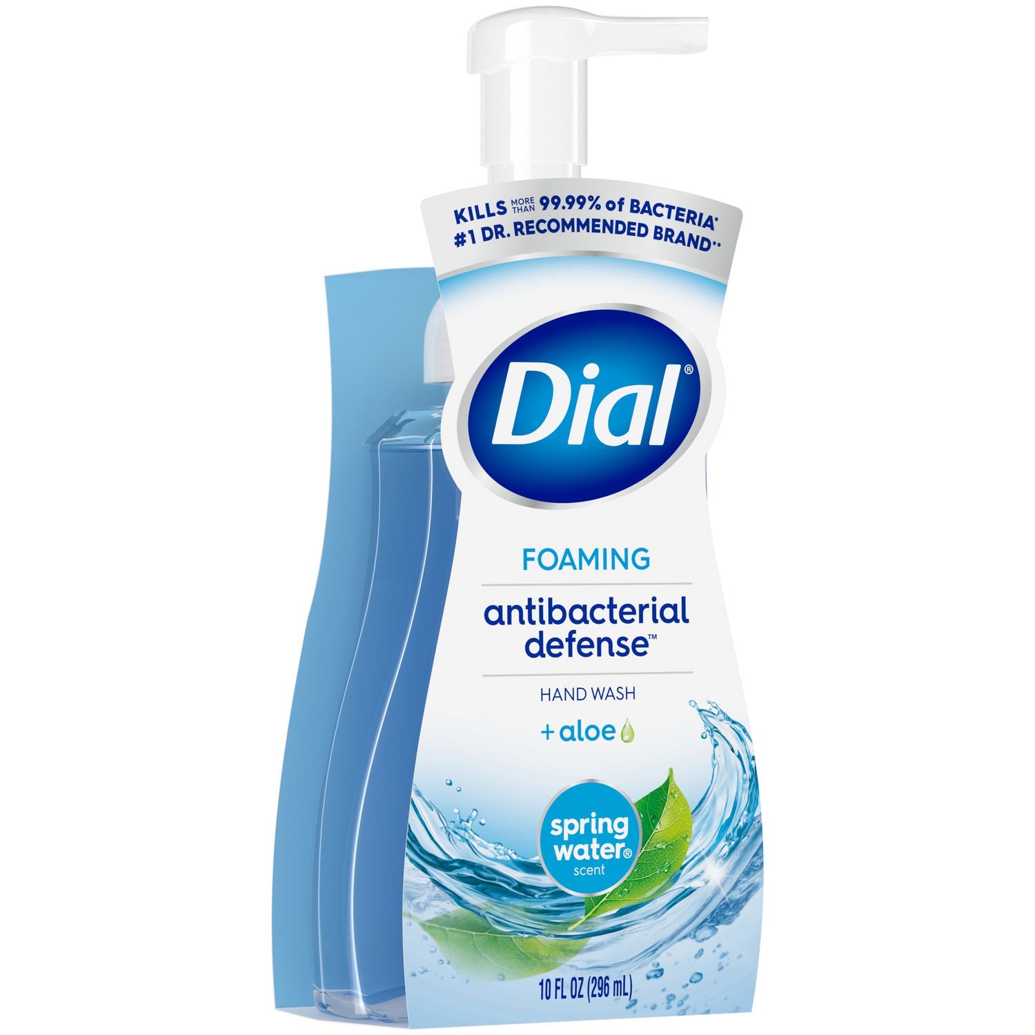 Dial® Antibacterial Foaming Hand Wash, Spring Water Scent, 10 oz, 8/Carton