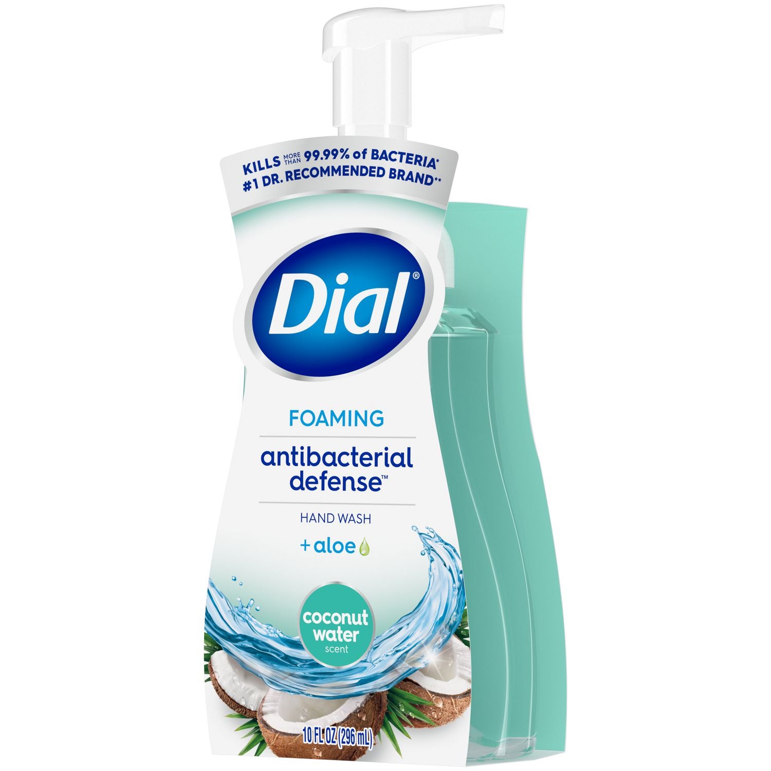 Dial® Antibacterial Foaming Hand Wash, Coconut Water Scent, 10 oz, 8/Carton