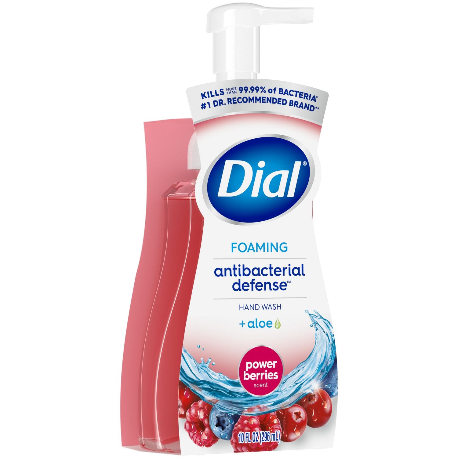 Dial® Antibacterial Foaming Hand Wash, Power Berries Scent, 10 oz, 8/Carton