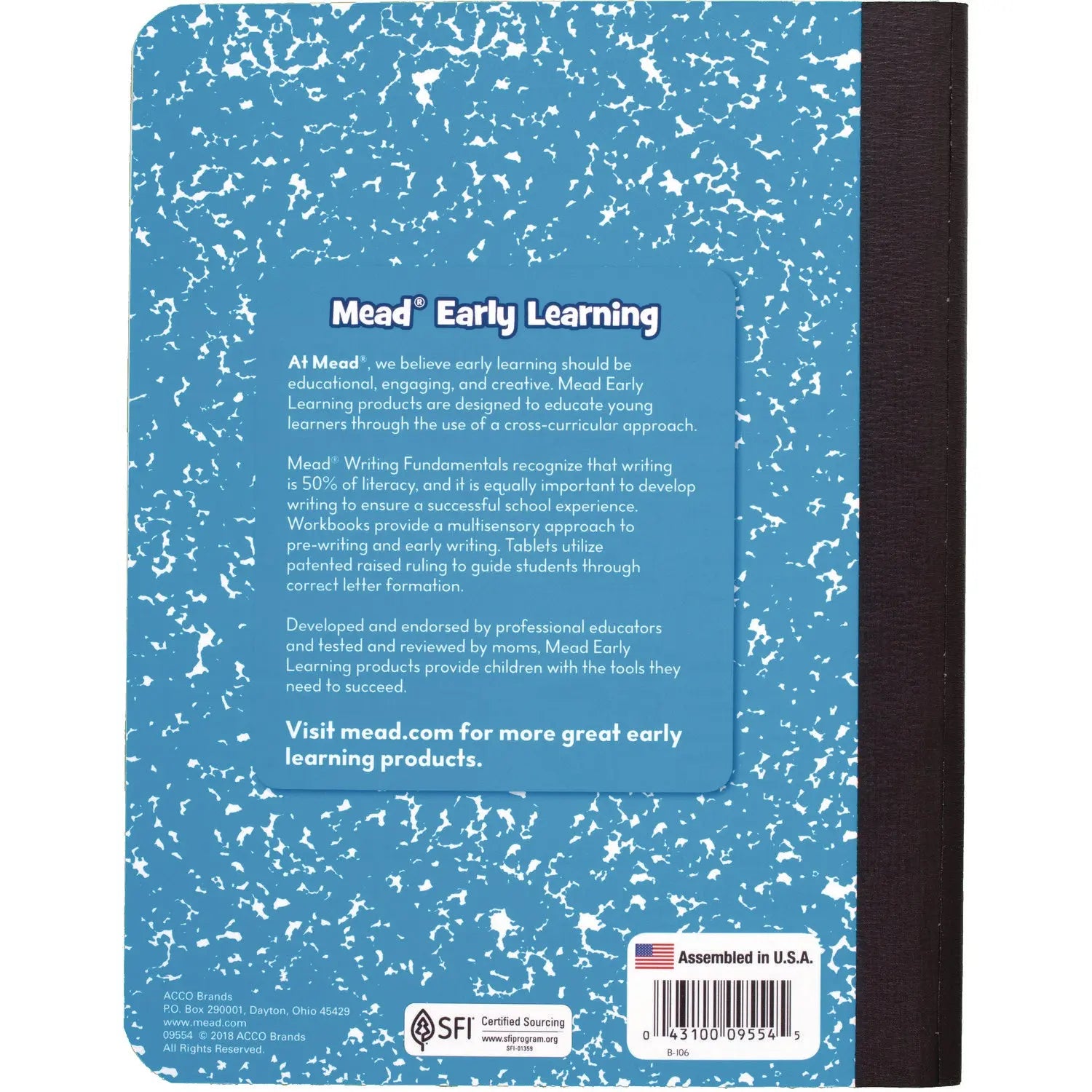 Primary Journal Half Page Ruled, Blue Marble Cover, Primary Rule, (100) 9.75 x 7.5 Sheets Mead® Flipcost