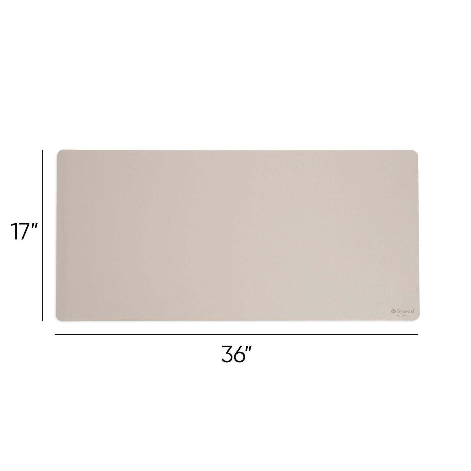 Smead Vegan Leather Desk Pads, 36 x 17, SandStone