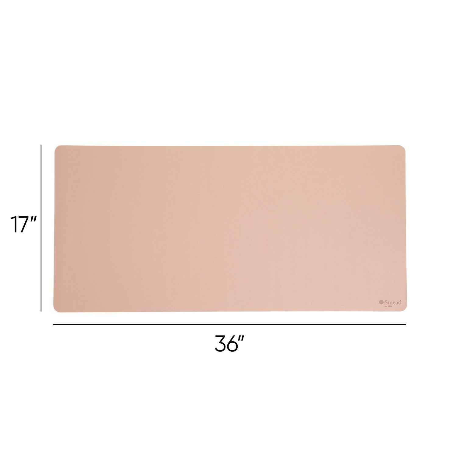 Smead Vegan Leather Desk Pads, 36 x 17, Light Pink