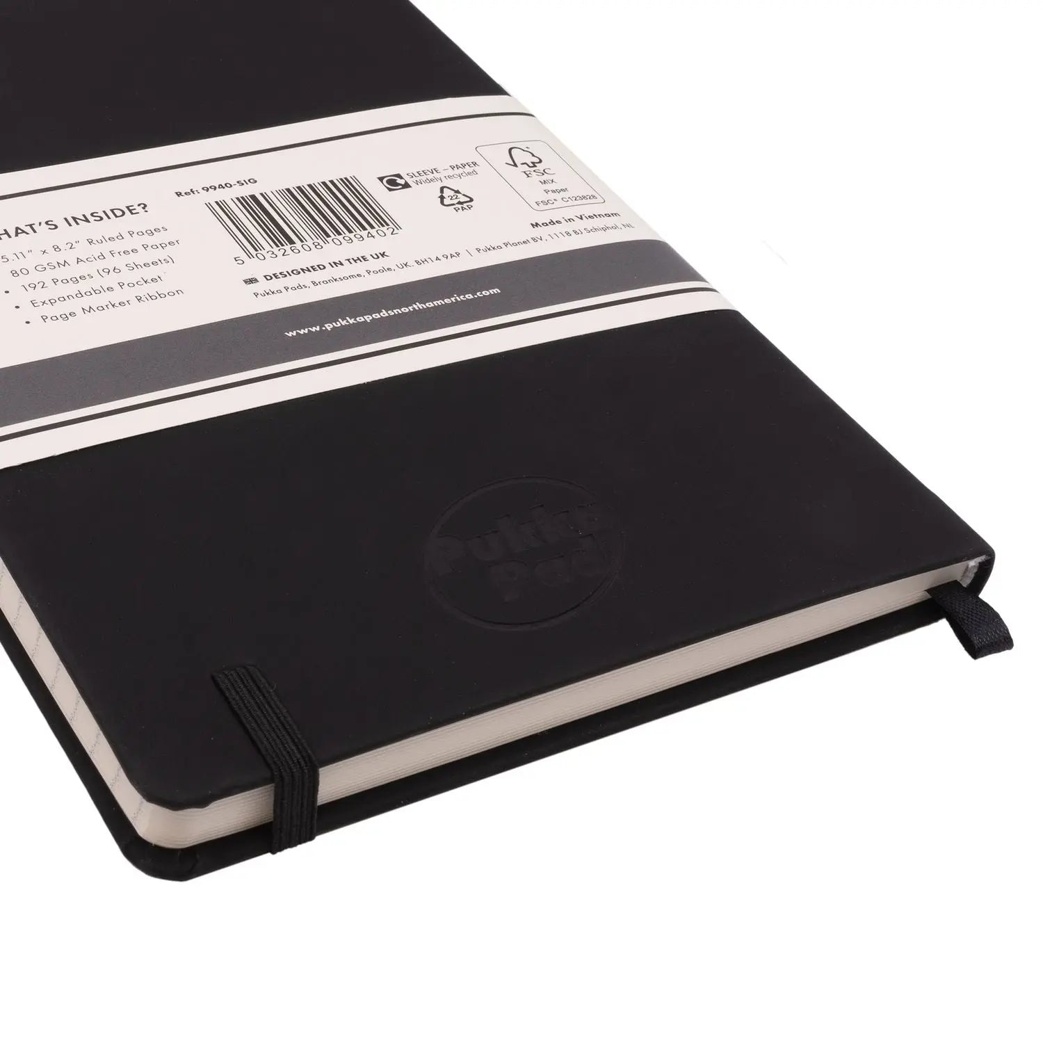 Soft Cover Notebook, College Rule, Black Cover, (96) 8.2 x 5.11 Sheets PUKKA PAD® Flipcost