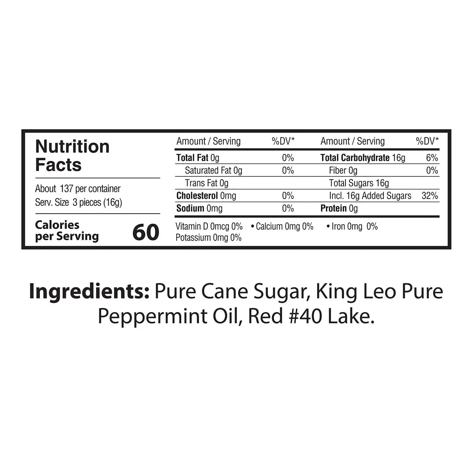 Peppermint Soft Mint Puffs, 5 lb Bag, 2/Carton King Leo® Flipcost