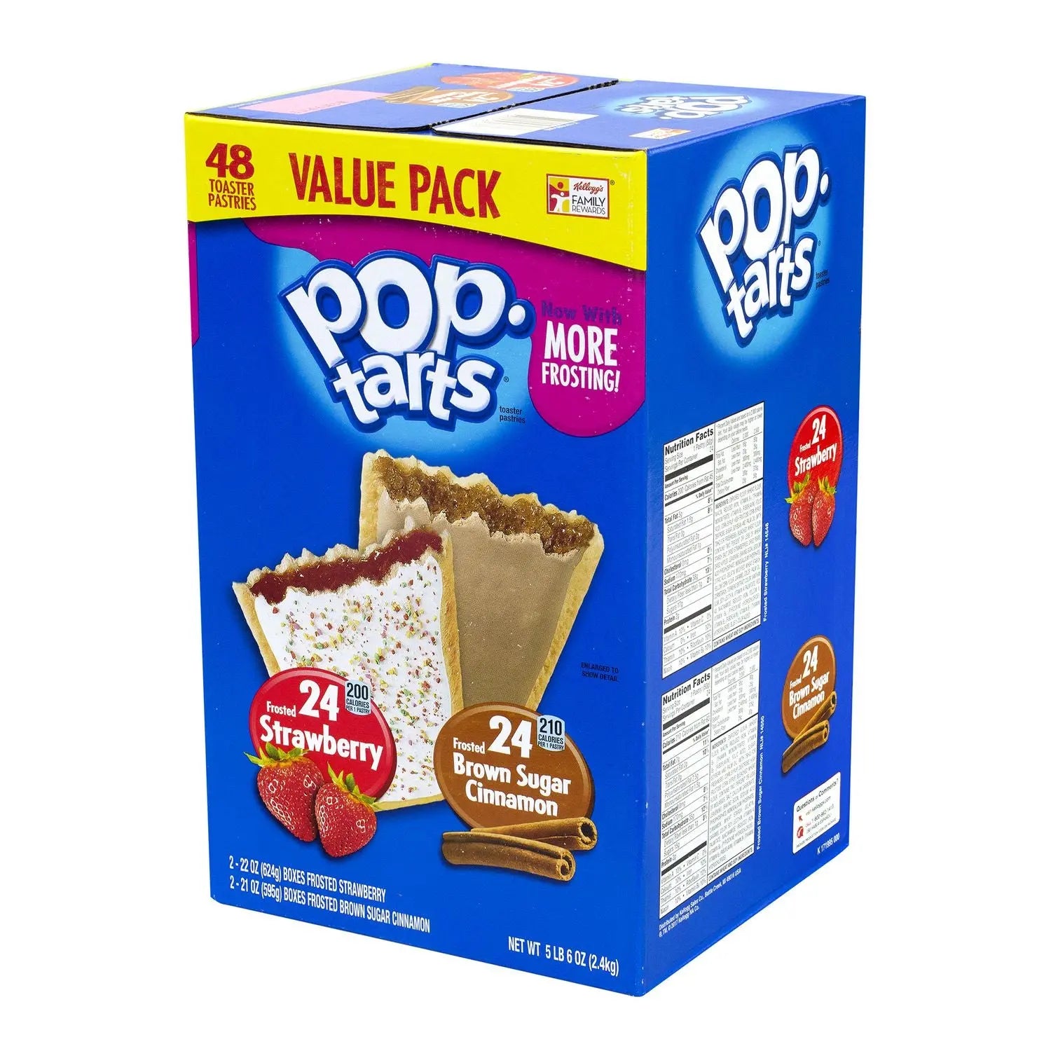 Pop Tarts, Brown Sugar Cinnamon/Strawberry, 2/Pouch, 24 Pouches Box, 2 Boxes/Carton Kellogg's® Flipcost