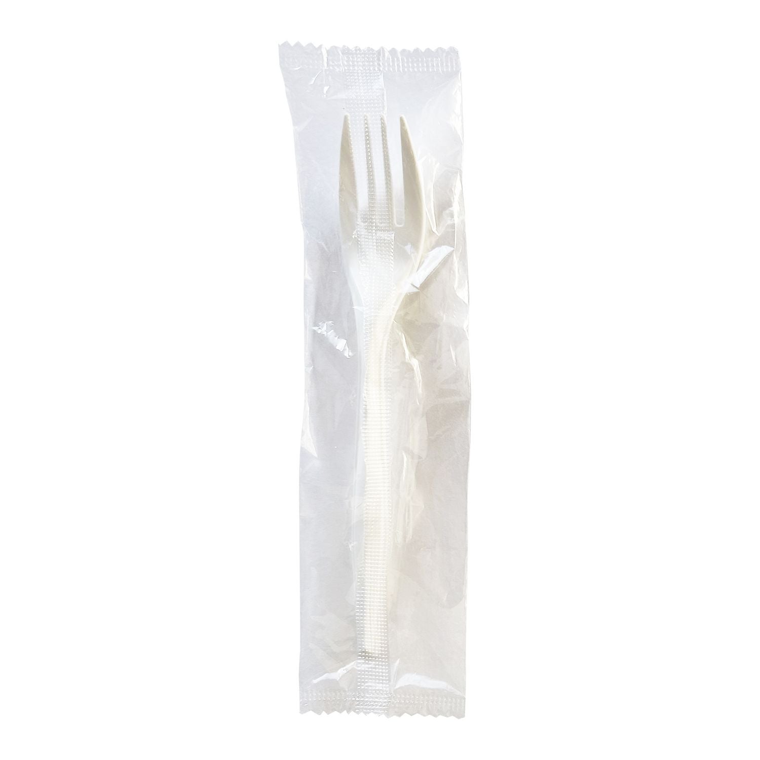 Boardwalk® Mediumweight Wrapped Polypropylene Cutlery, Fork, 5.51", Plastic, White, 1,000/Carton