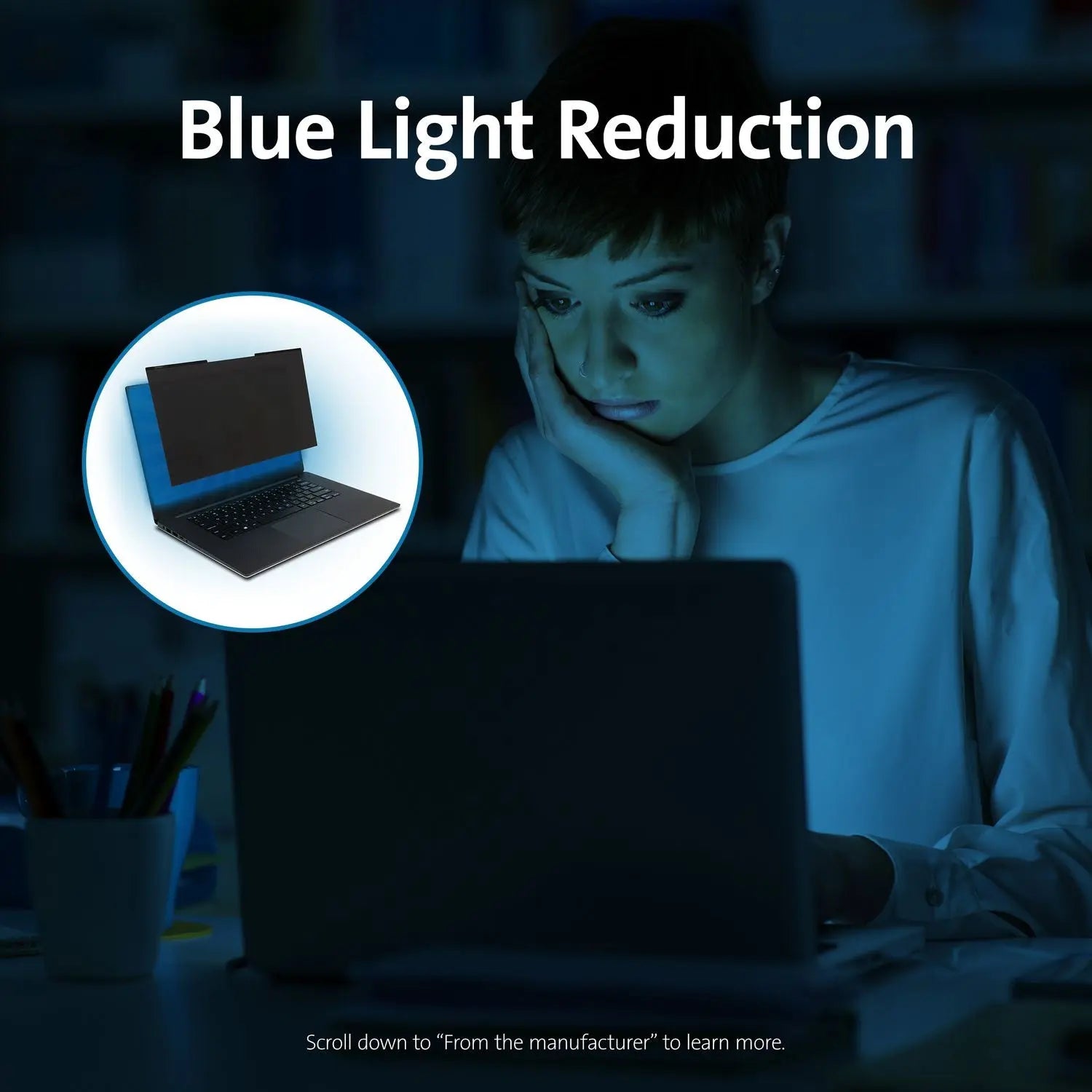 Magnetic Laptop Privacy Screen For 15.6" Widescreen Laptops; 16:9 Aspect Ratio Kensington® Flipcost