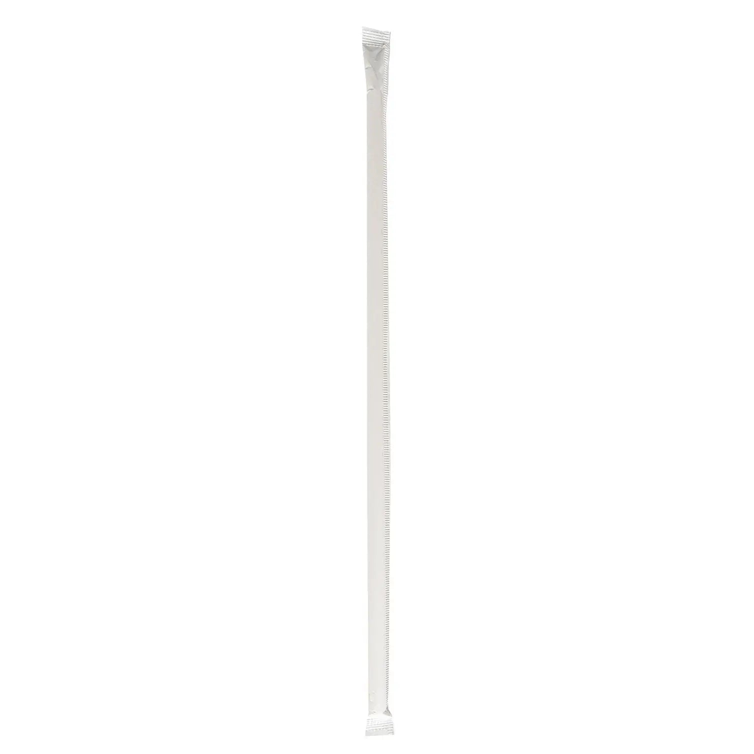 Wrapped Jumbo Straws, 10.25", Polypropylene, Red/White Striped, 2,000/Carton