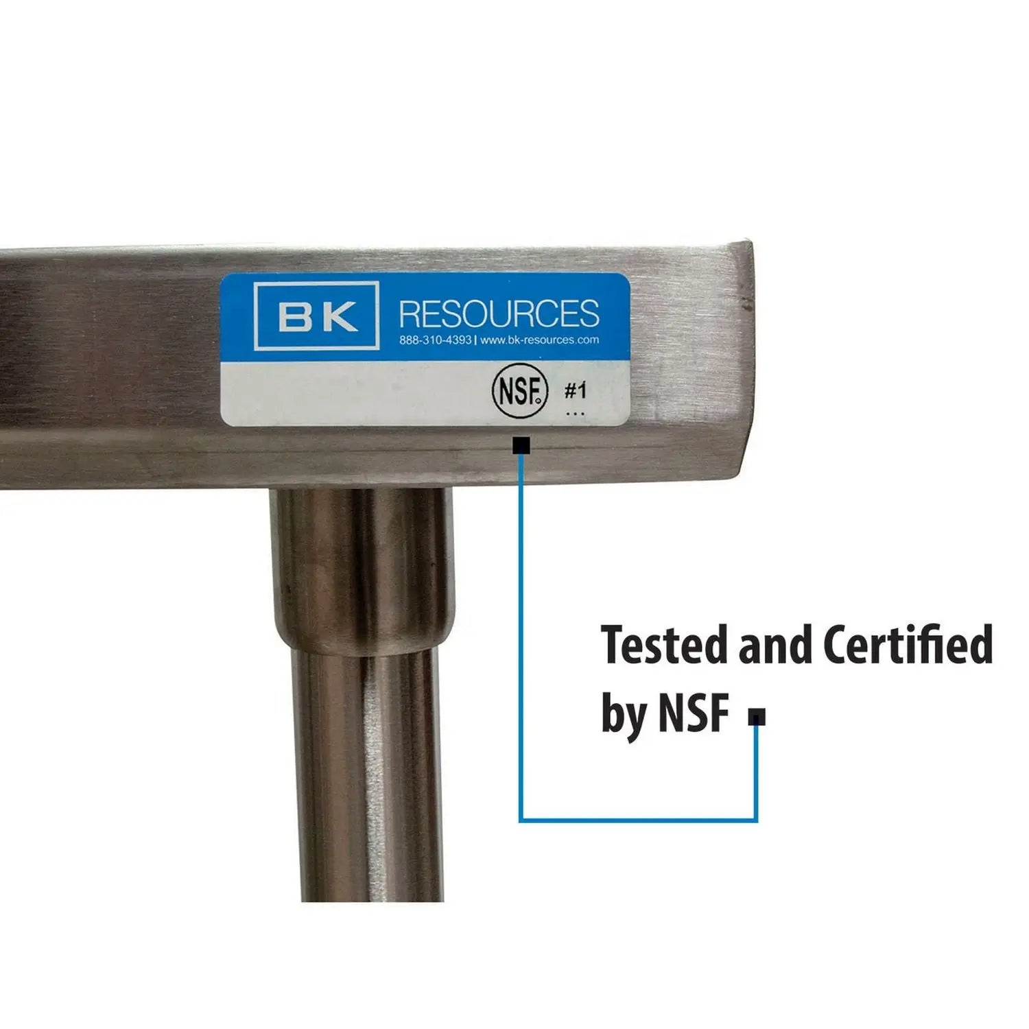 Stainless Steel 5" Riser Top Tables, 72w x 30d x 39.75h, Silver, 2/Pallet BK Resources Flipcost