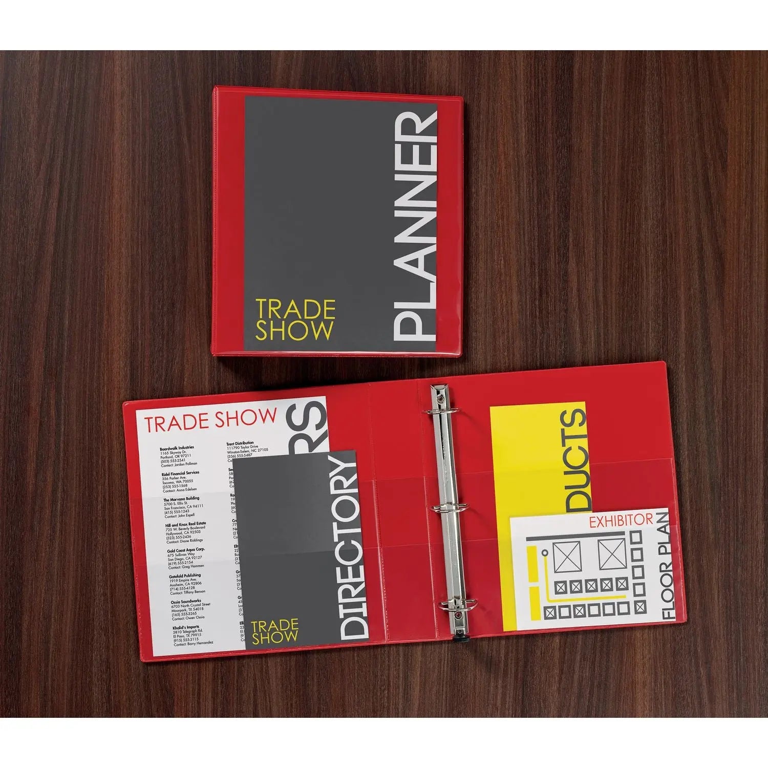 Heavy-Duty View Binder with DuraHinge and Locking One Touch EZD Rings, 3 Rings, 3" Capacity, 11 x 8.5, Red, 4/Carton Avery® Flipcost