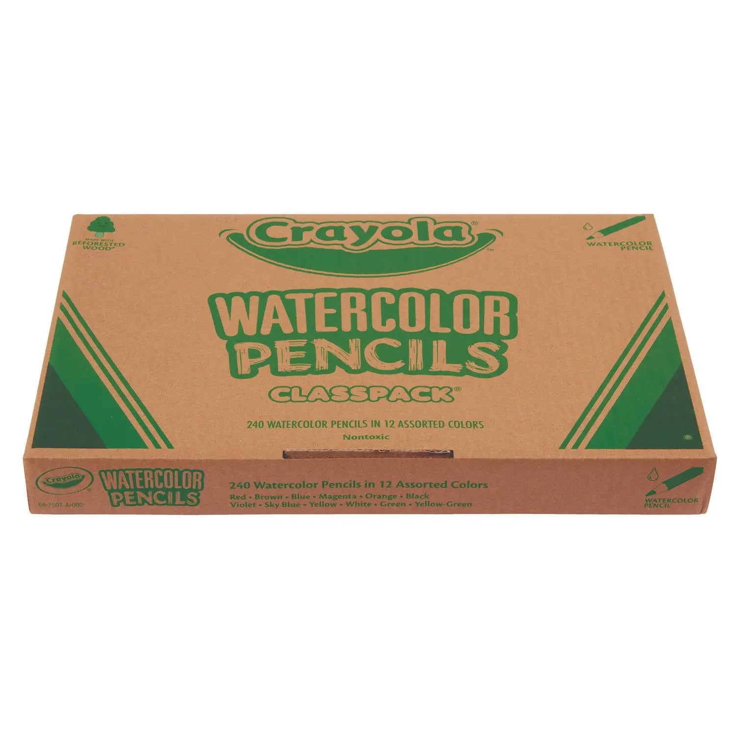 Watercolor Pencil Classpack, 3.3 mm, Assorted Lead and Barrel Colors, 240/Pack Crayola® Flipcost