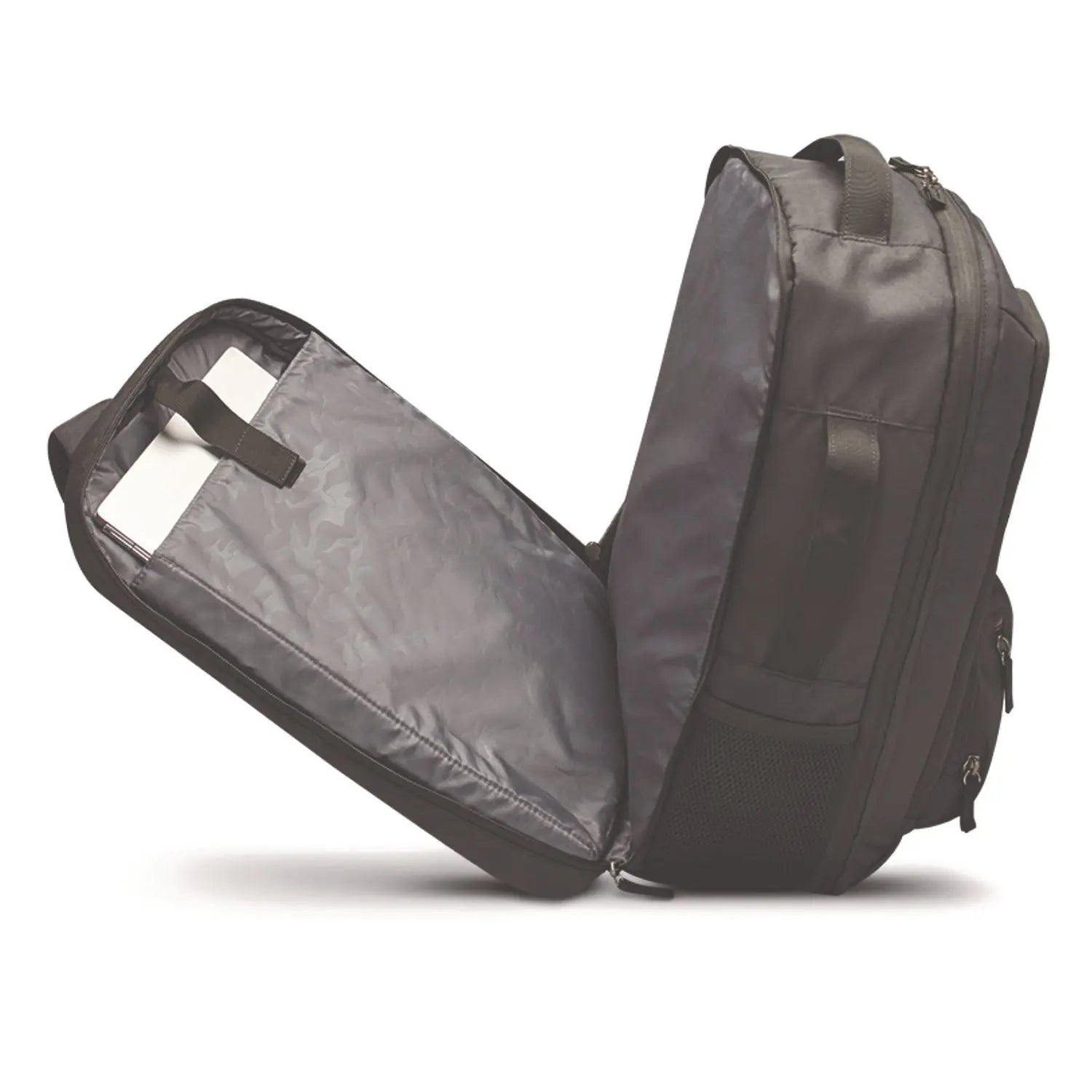 Grand Travel Recycled TSA Backpack, Fits Devices Up to 17.3", 12.25 x 6.5 x 18.63, Dark Gray Solo Flipcost