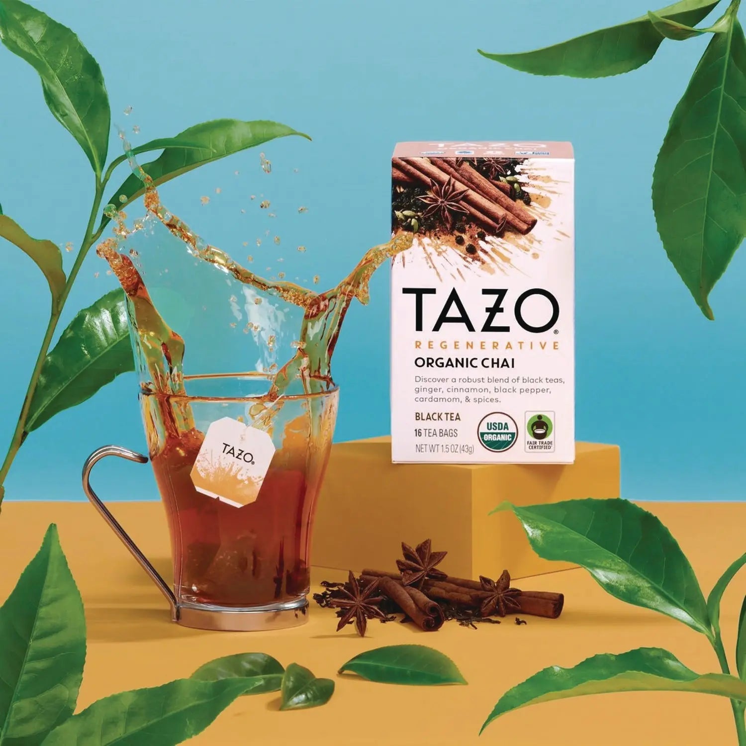 Tea Bags, Organic Chai, 16/Box, 6 Boxes/Carton Tazo® Flipcost