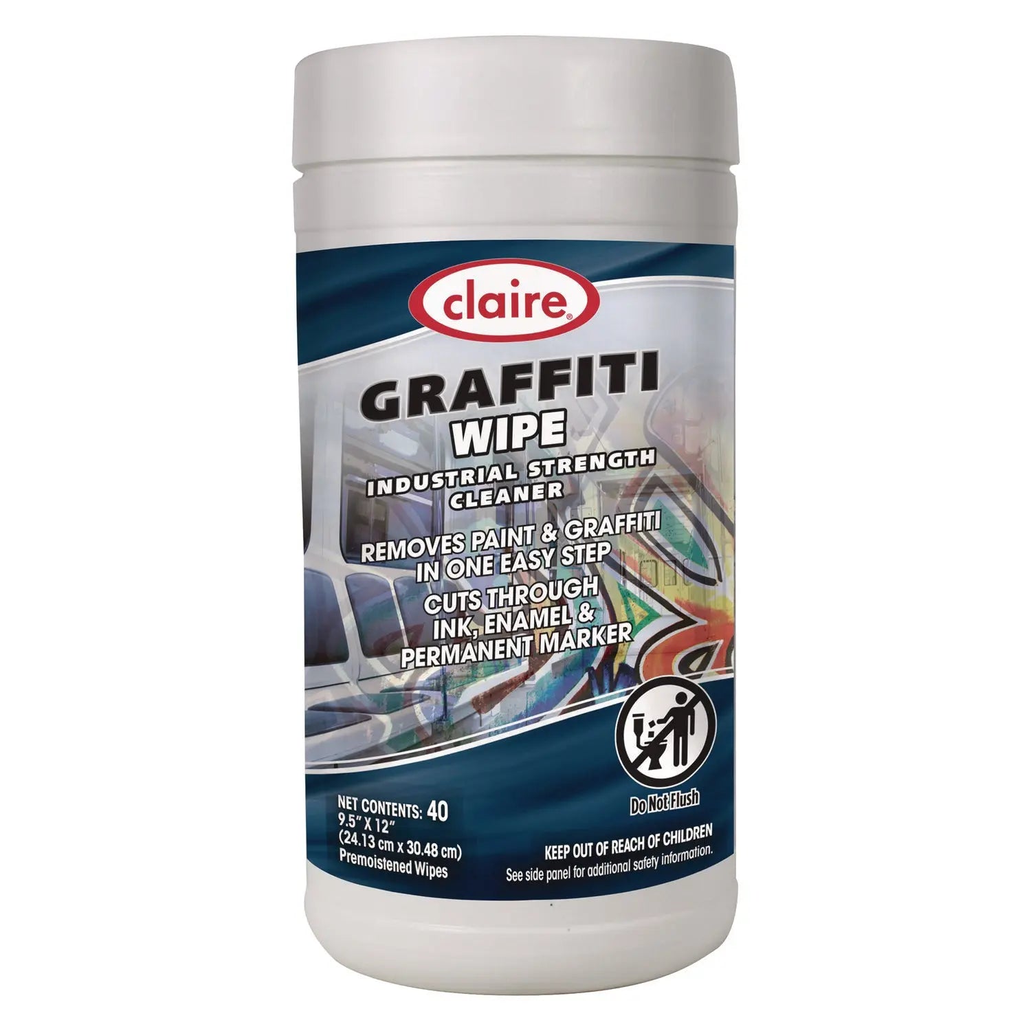 Graffiti Wipe, 1-Ply, 12 x 9.5, Mild Scent, Purple, 6/Carton