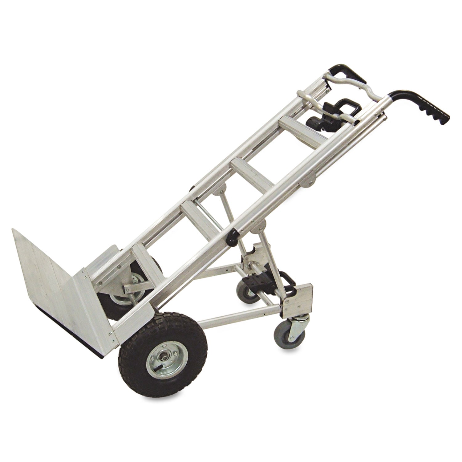 Cosco® 3-in-1 Convertible Hand Truck, 800 lb to 1,000 lb Capacity, 21.06 x 21.85 x 48.03, Aluminum
