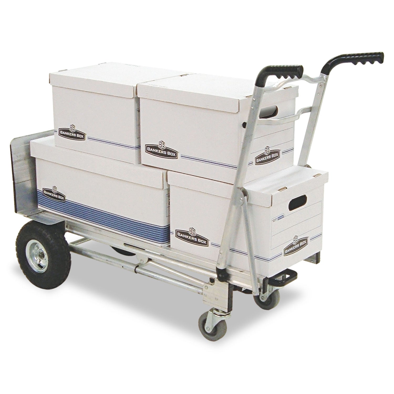 Cosco® 3-in-1 Convertible Hand Truck, 800 lb to 1,000 lb Capacity, 21.06 x 21.85 x 48.03, Aluminum
