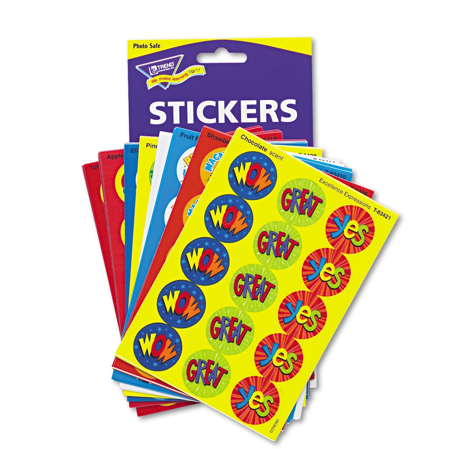 Stinky Stickers Variety Pack, Praise Words, Assorted Colors, 435/Pack