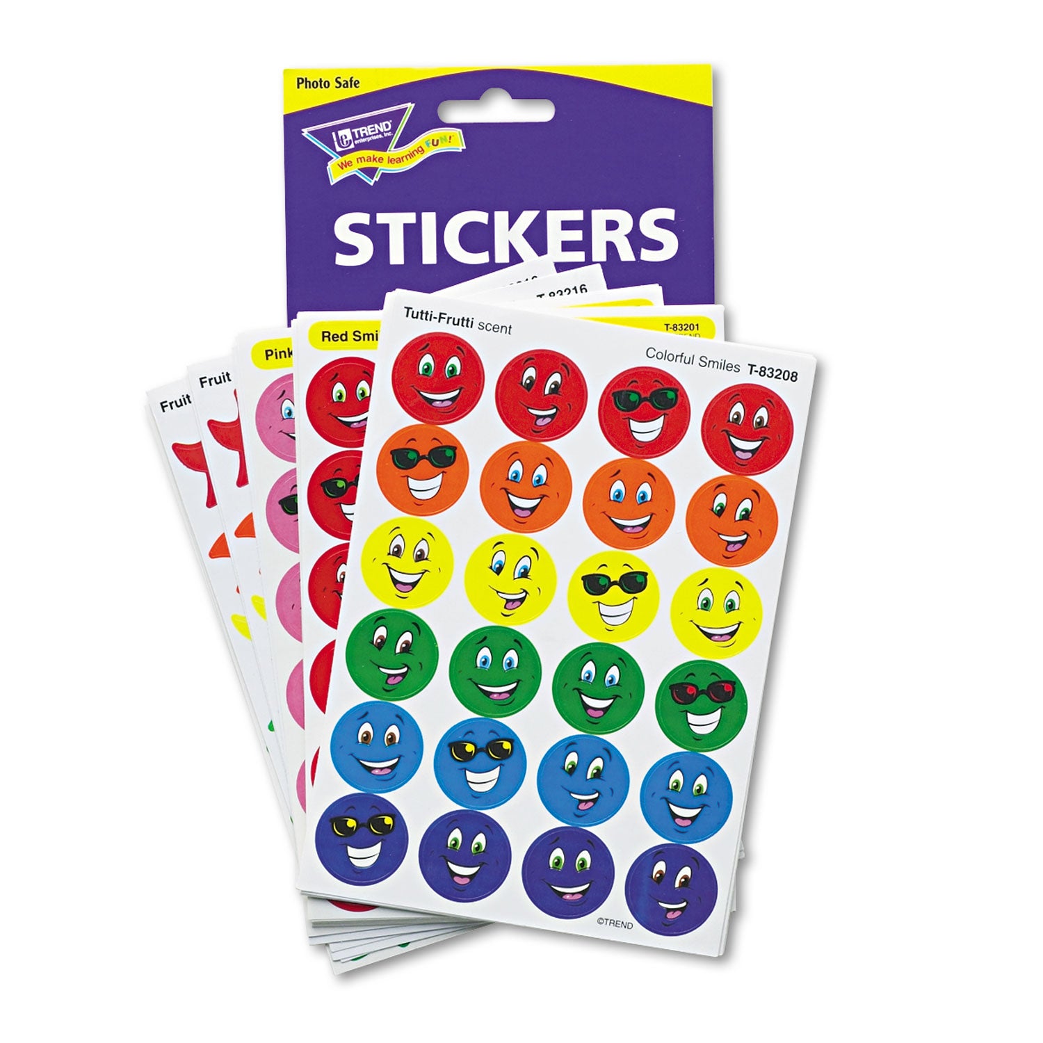 Stinky Stickers Variety Pack, Smiles and Stars, Assorted Colors, 648/Pack
