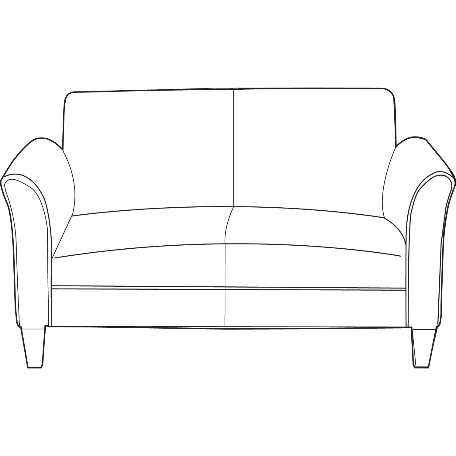 Alera® Alera Reception Lounge Sofa Series, Two-Cushion Loveseat, 55.5" x 31.5" x 33.07", Black