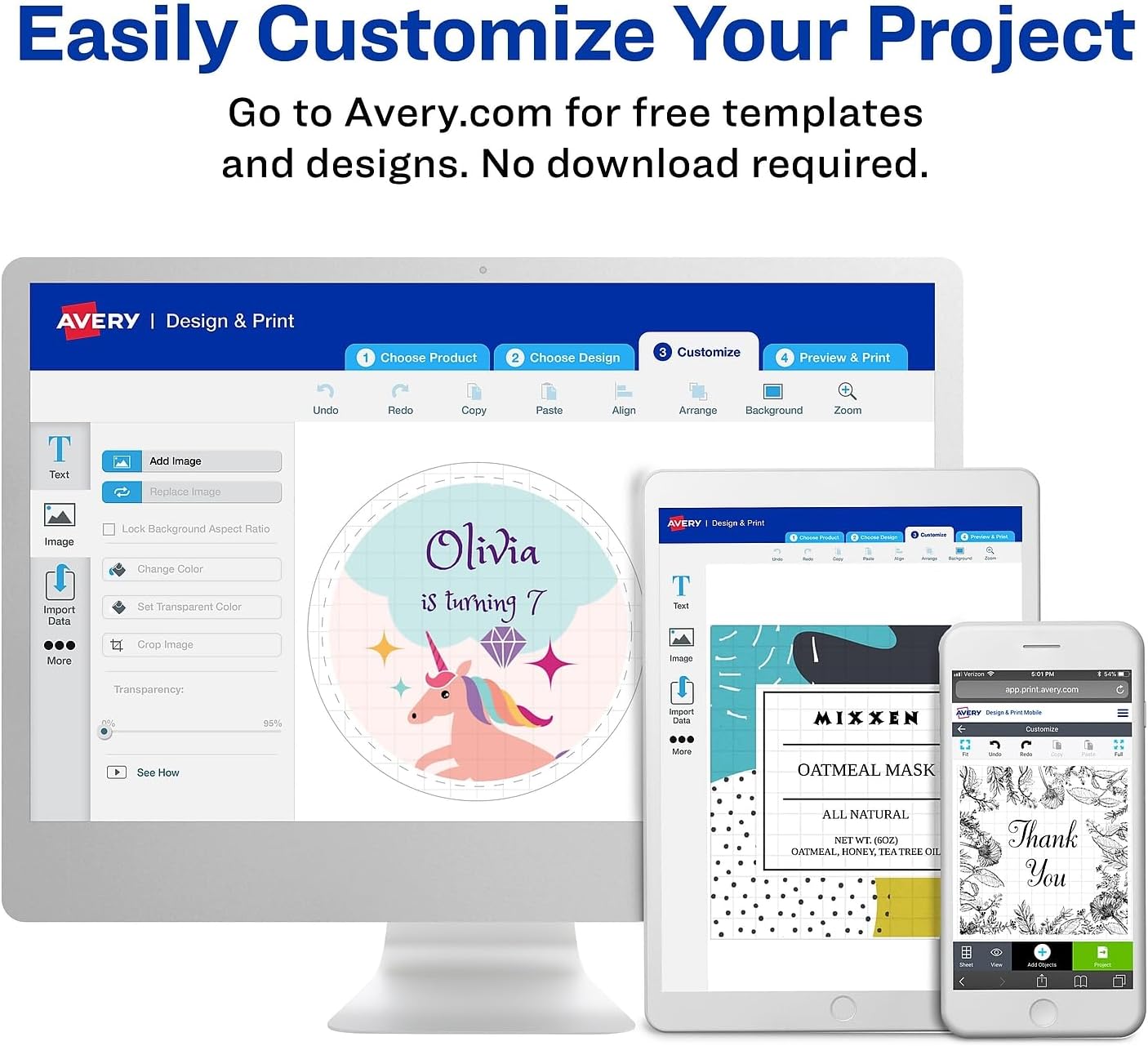 Avery® Vibrant Color Printing Mailing Labels, Inkjet Printers, 0.75 X 2.25, Matte White, 30/sheet, 20 Sheets/pack